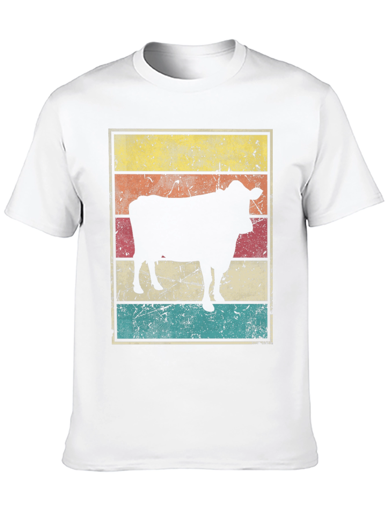 Retro Cow Graphic T-Shirt