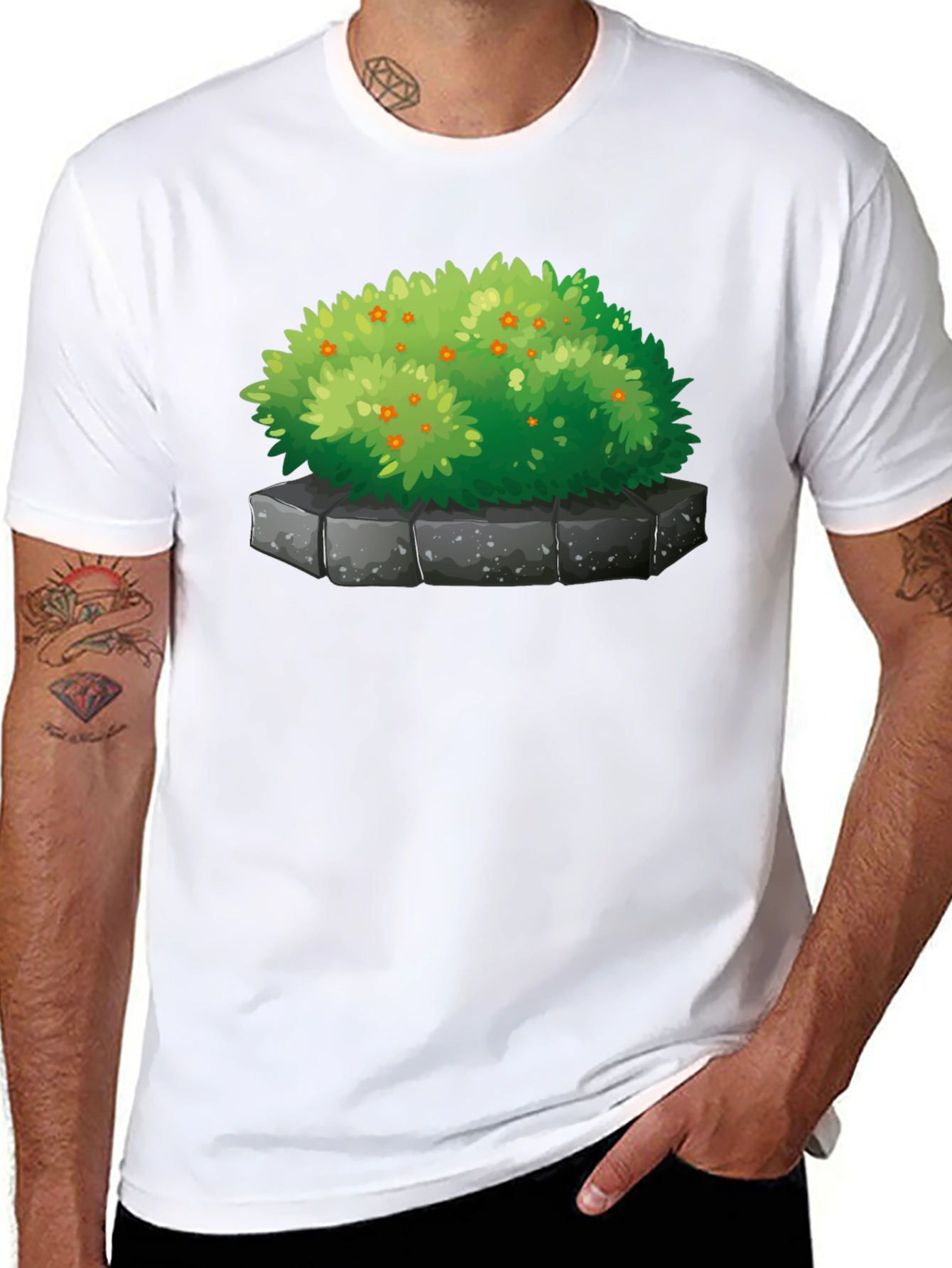 Bush Graphic Tee - Black Cotton Blend T-Shirt