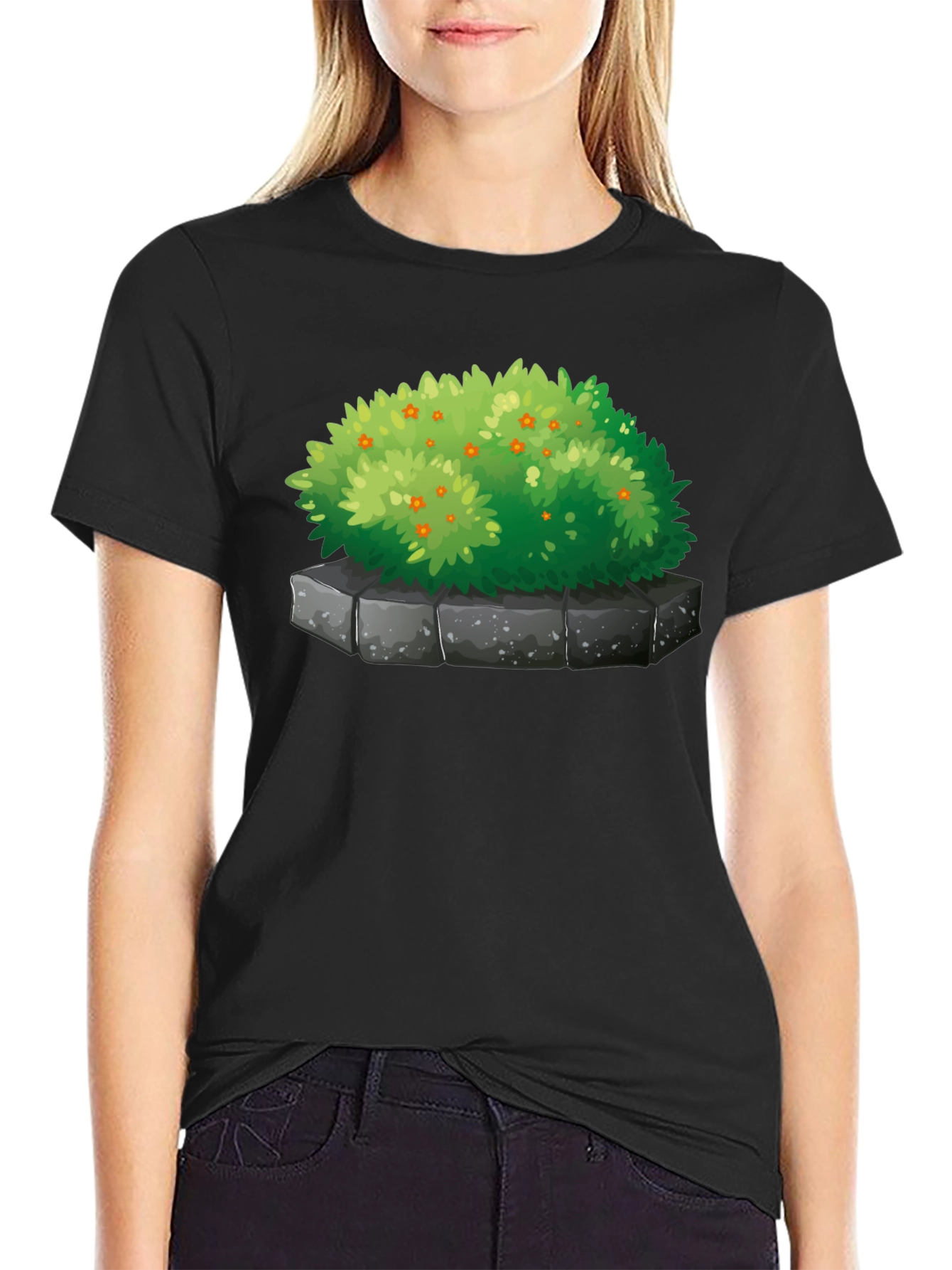 Bush Graphic Tee - Black Cotton Blend T-Shirt