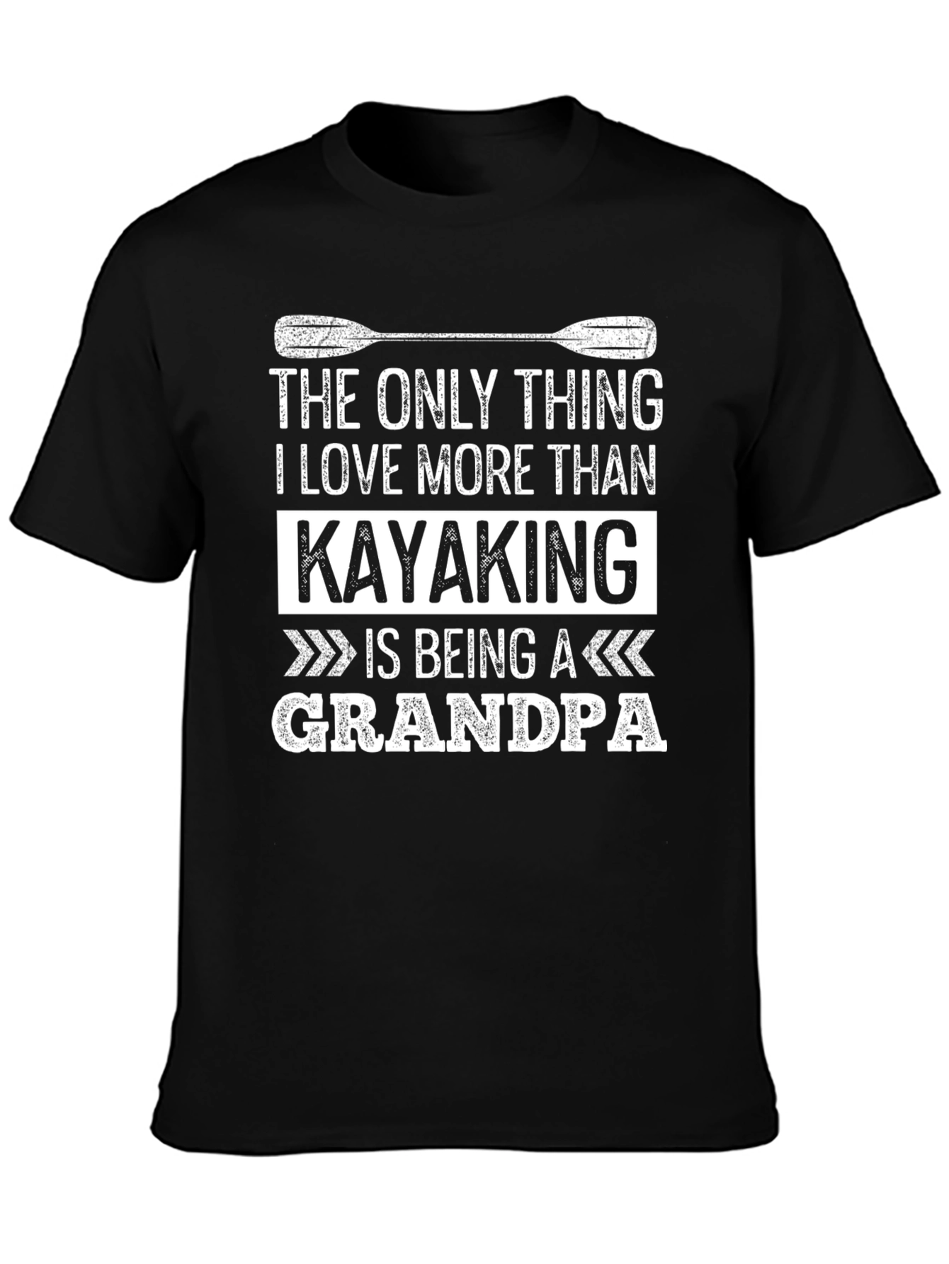 Kayaking Grandpa Graphic Tee - Black
