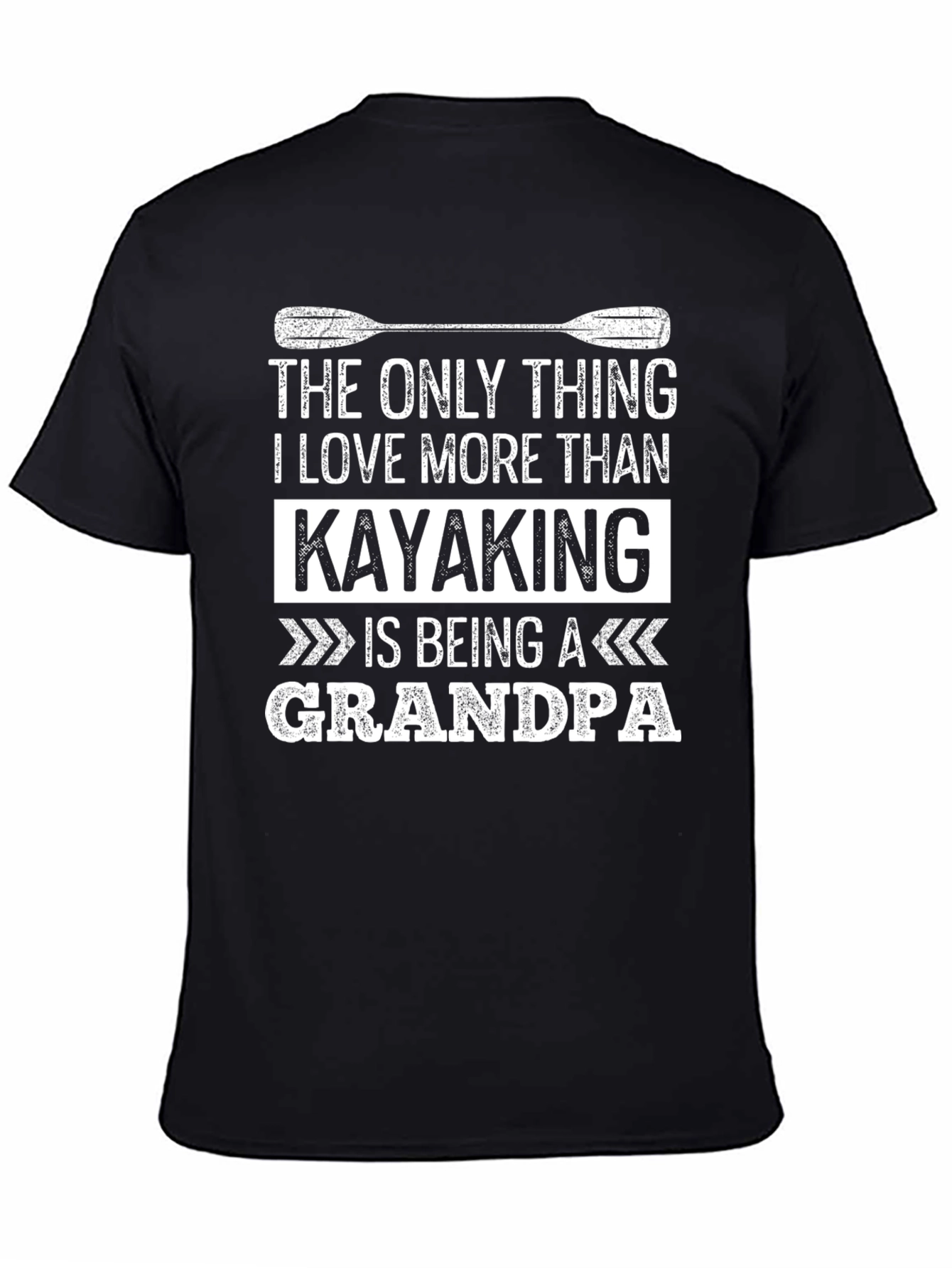 Kayaking Grandpa Graphic Tee - Black