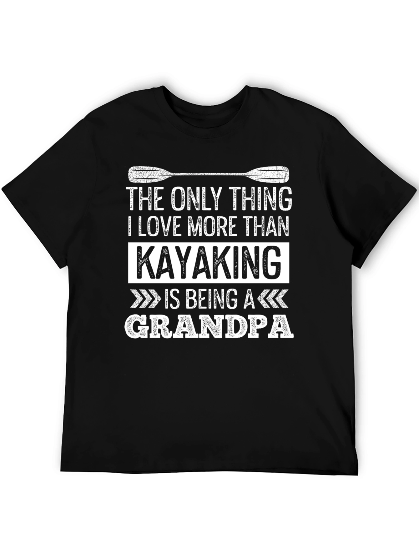 Kayaking Grandpa Graphic Tee - Black