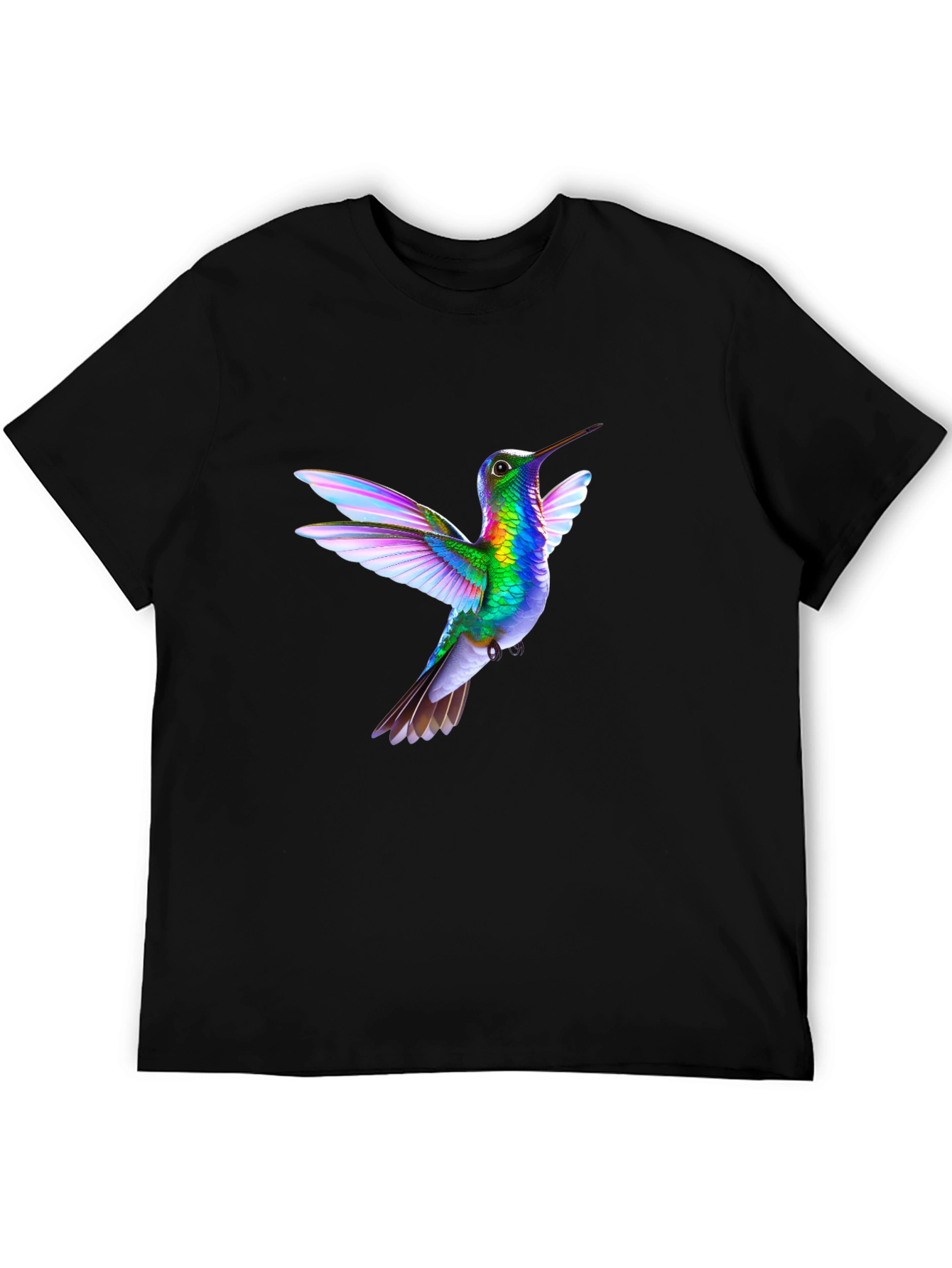 Hummingbird Graphic T-Shirt - Black Casual Tee