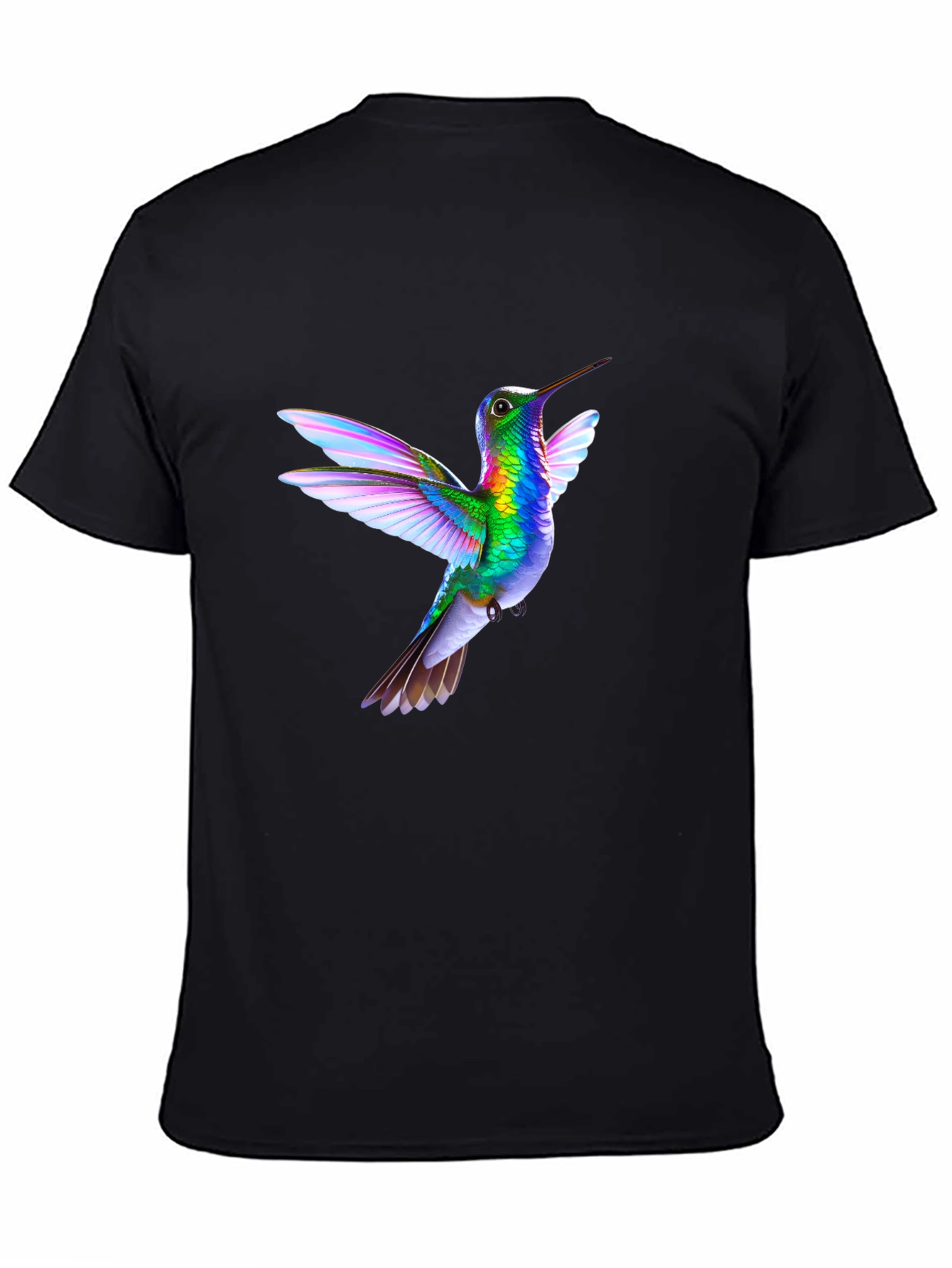 Hummingbird Graphic T-Shirt - Black Casual Tee