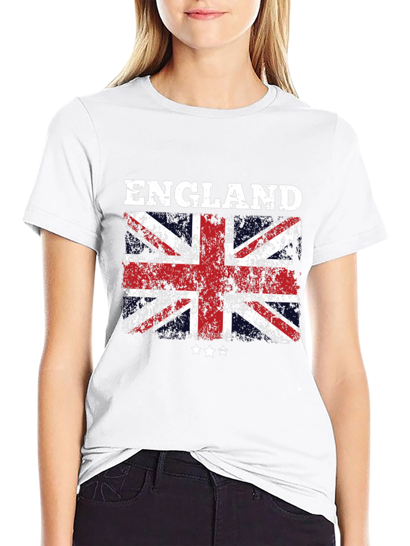 England Flag Graphic T-Shirt - Distressed Union Jack