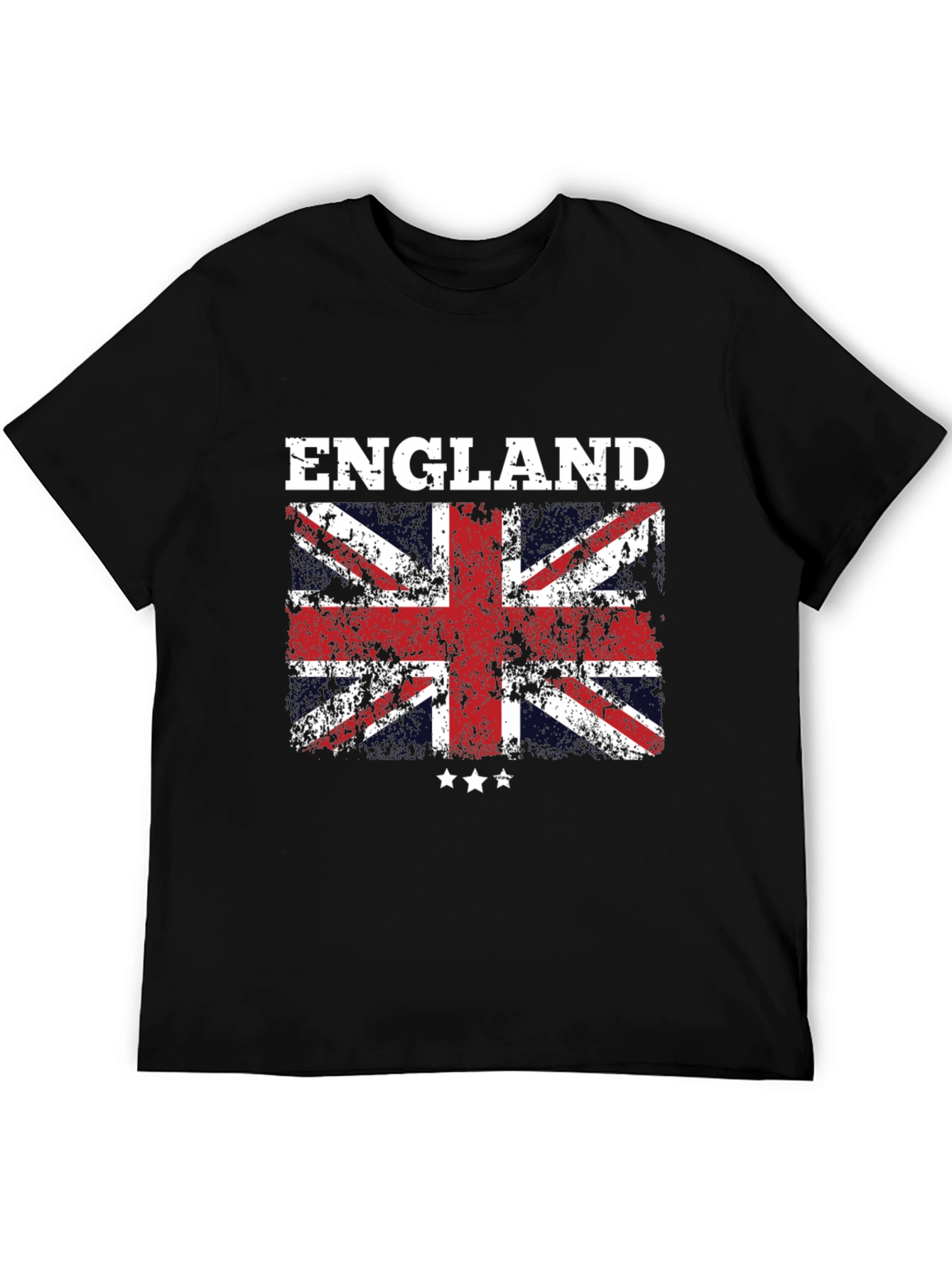 England Flag Graphic T-Shirt - Distressed Union Jack