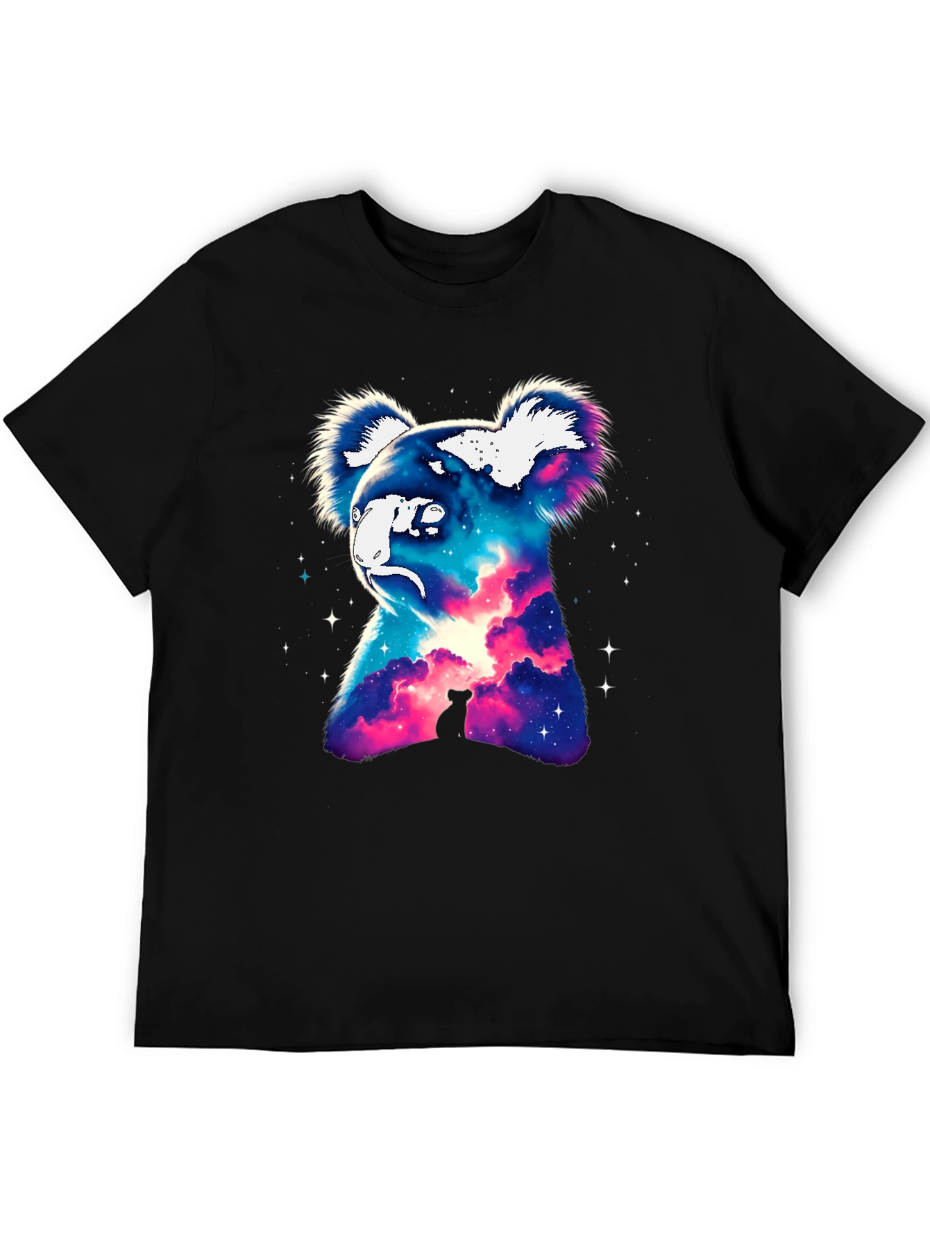 Cosmic Koala Graphic Tee - Galaxy Animal Print