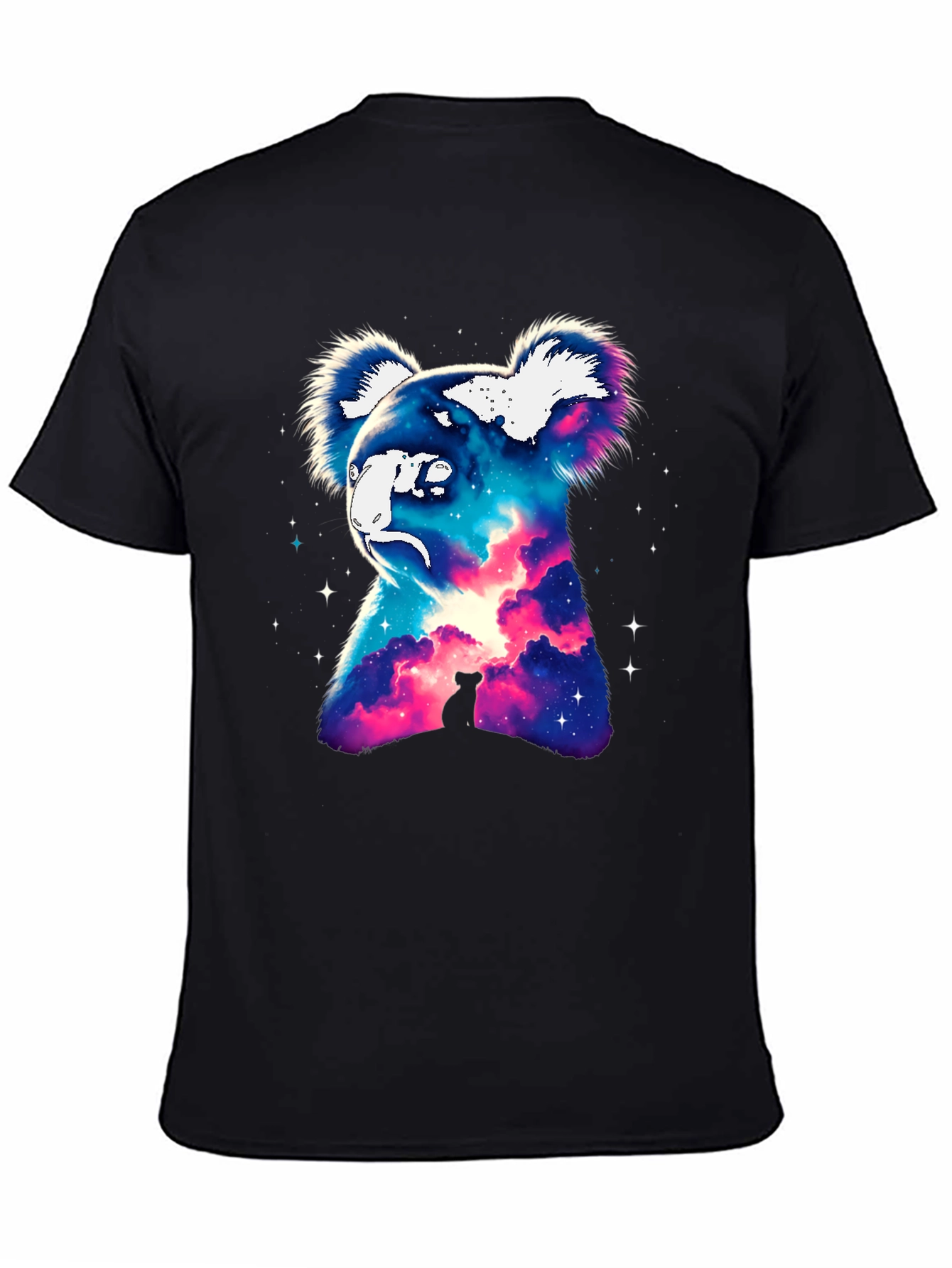 Cosmic Koala Graphic Tee - Galaxy Animal Print