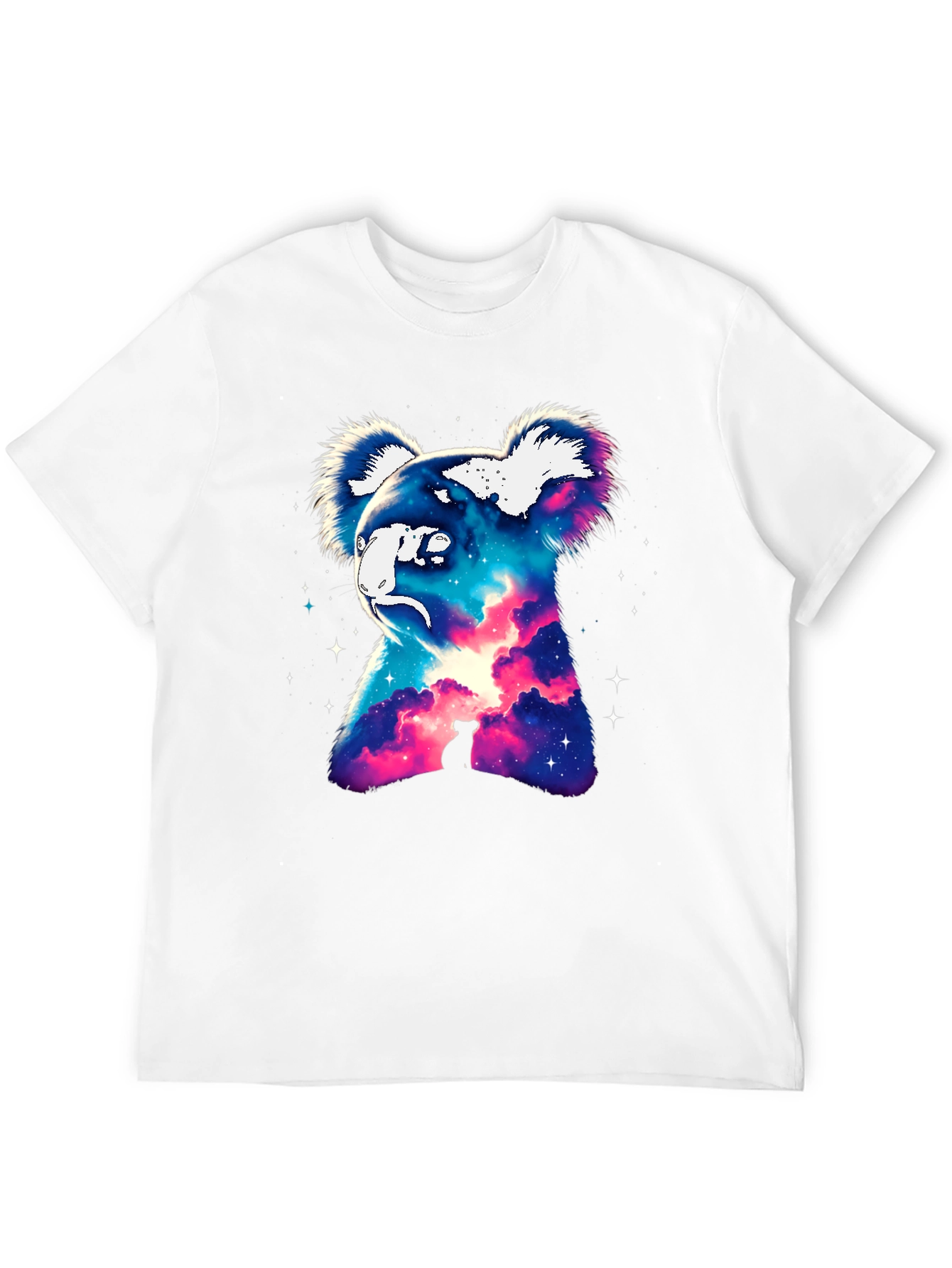 Cosmic Koala Graphic Tee - Galaxy Animal Print