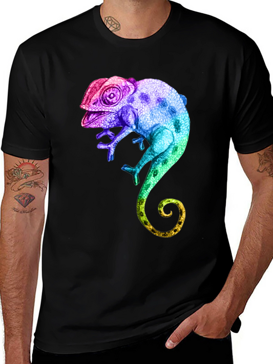 Rainbow Chameleon Graphic T-Shirt