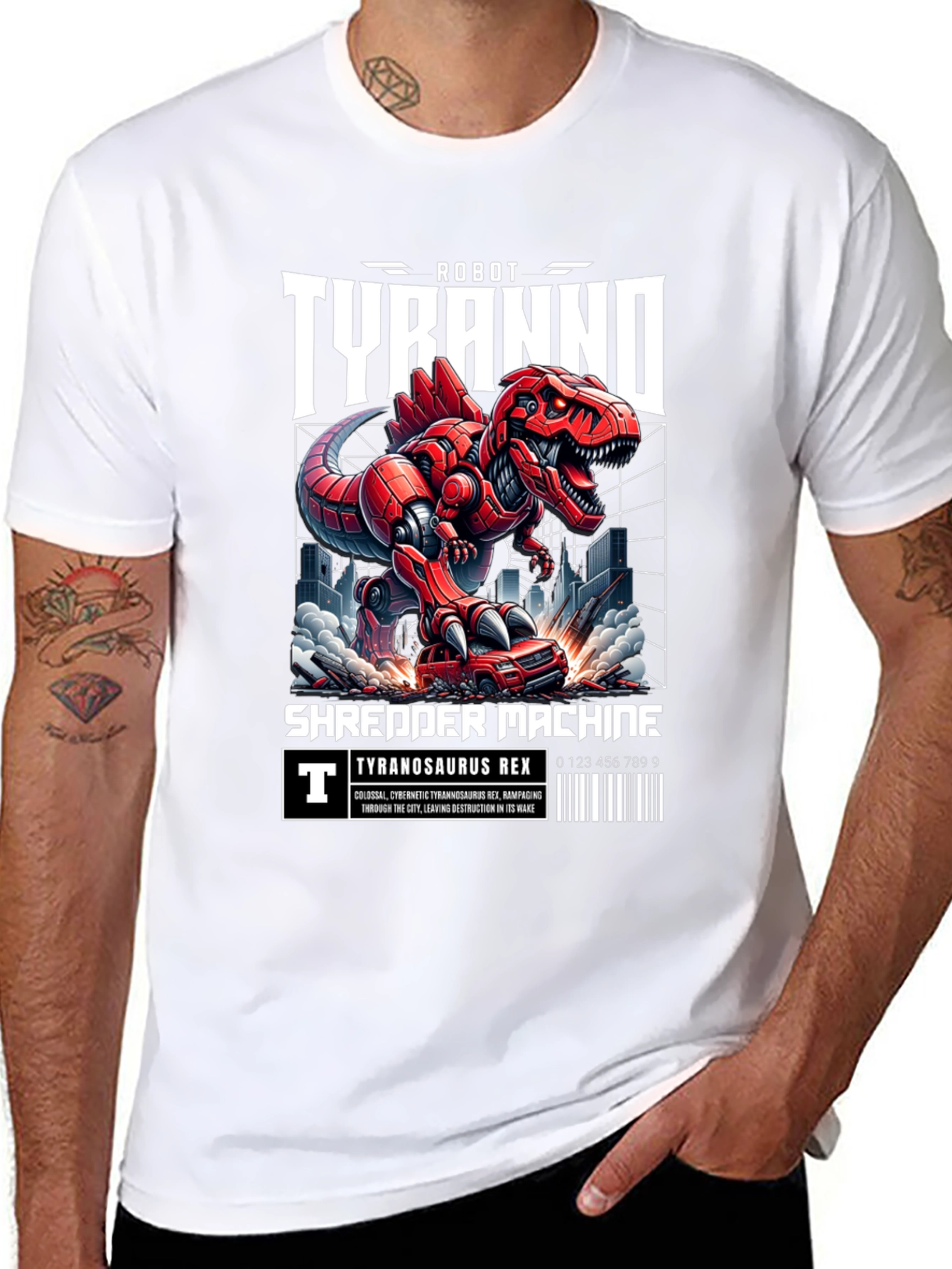 Robot Tyranno Shredder Machine T-Shirt