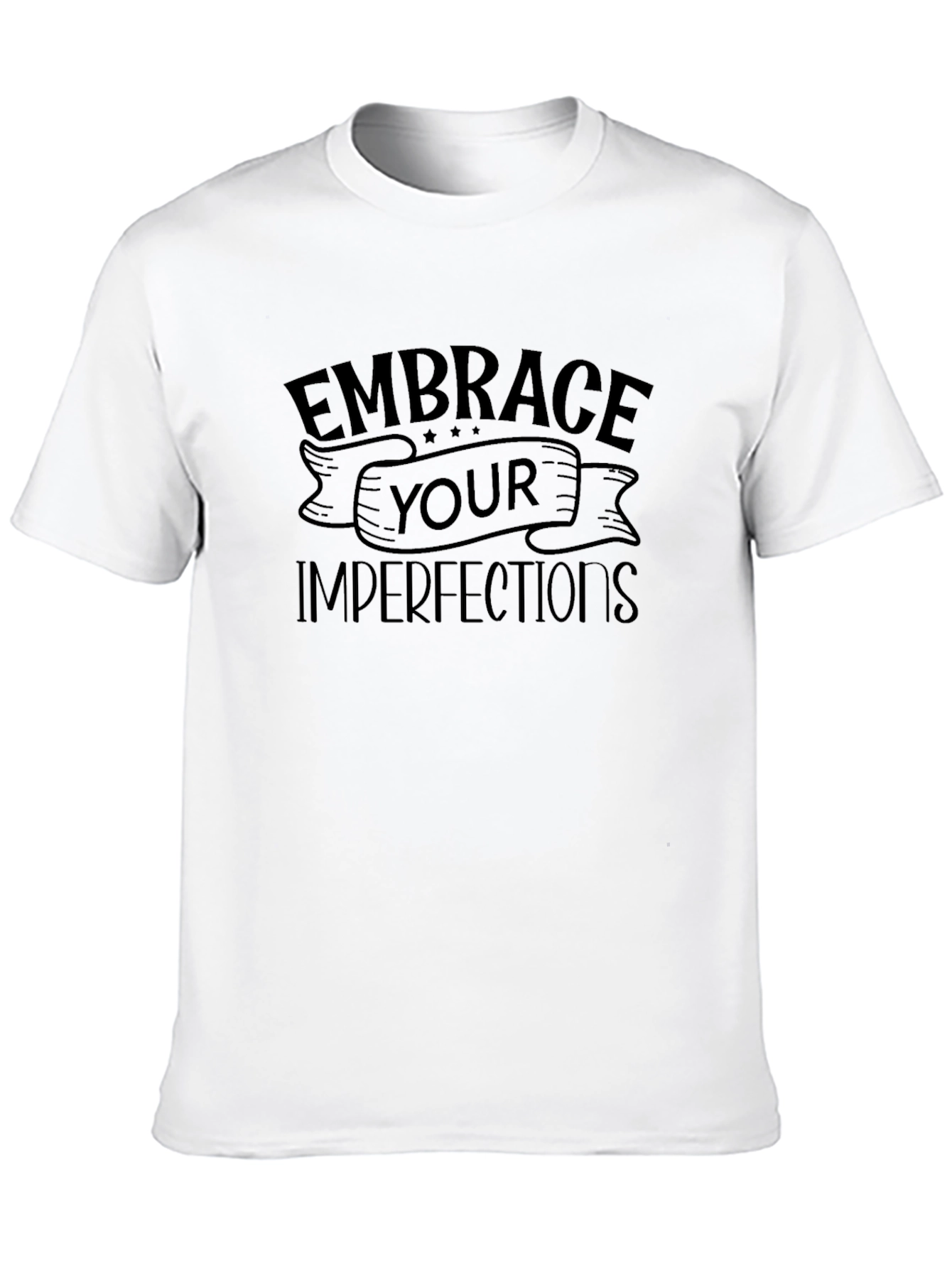 Embrace Your Imperfections Black T-Shirt