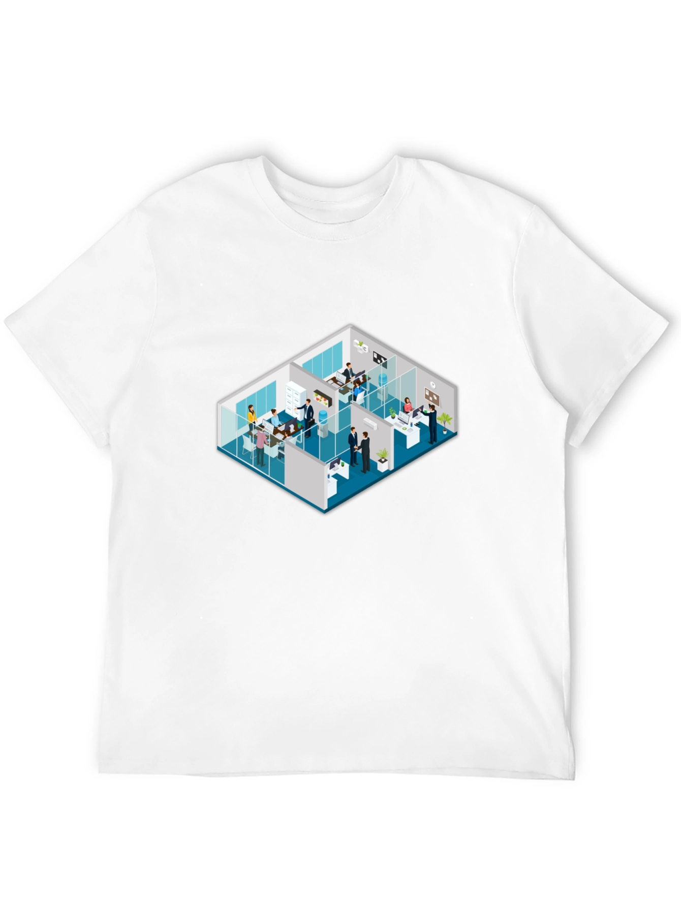 Isometric Office Black T-Shirt