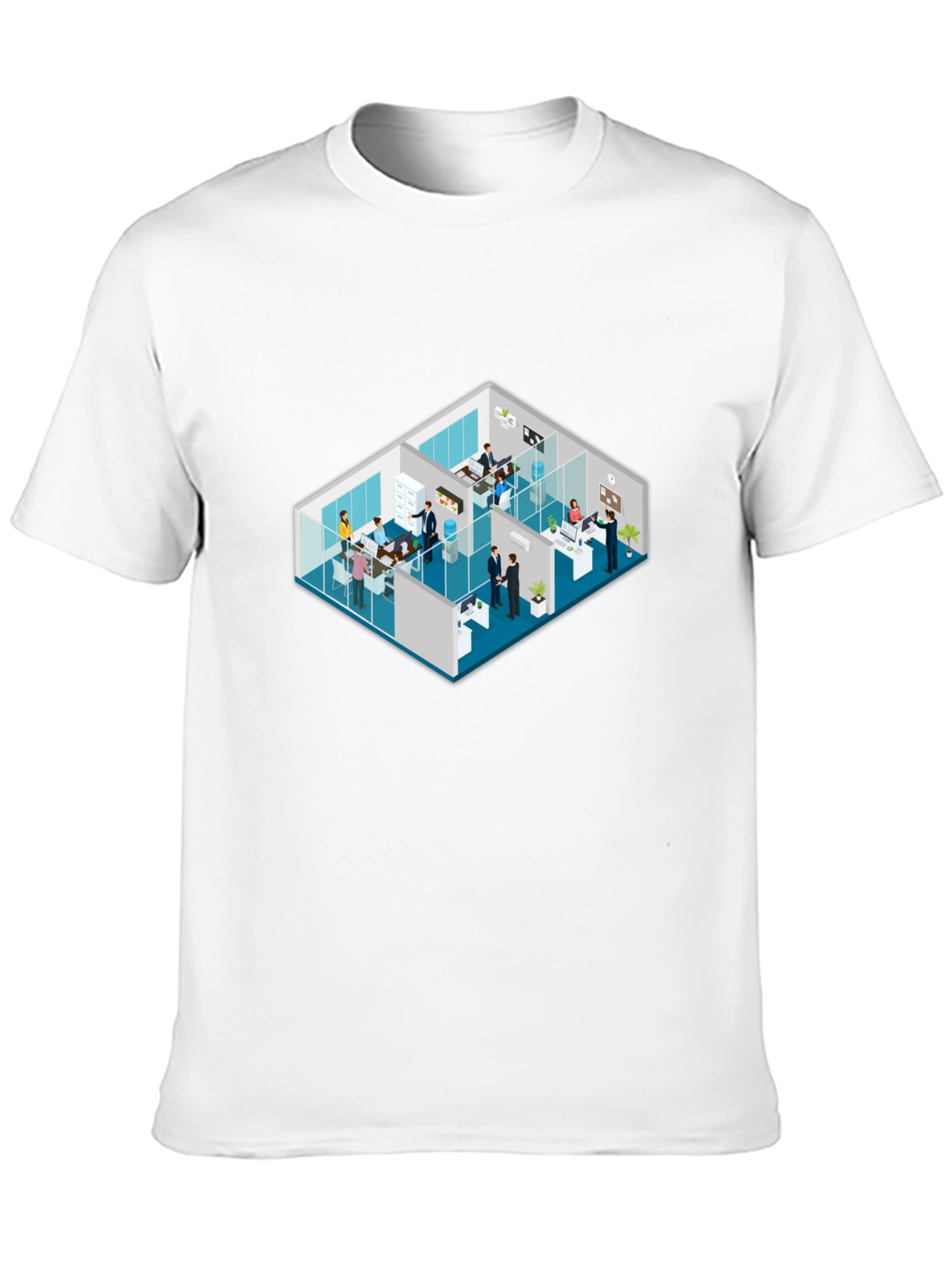 Isometric Office Black T-Shirt