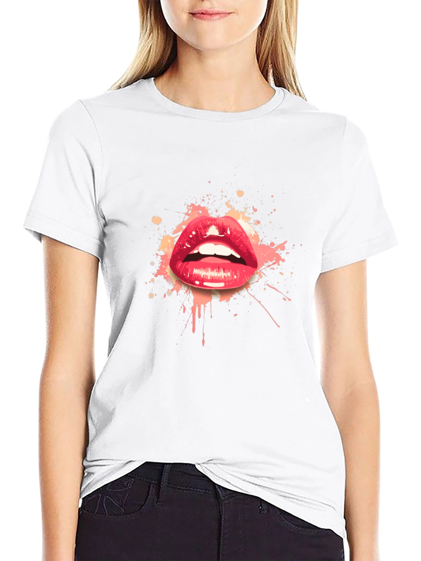 Red Lips Graphic T-Shirt - Stylish Streetwear