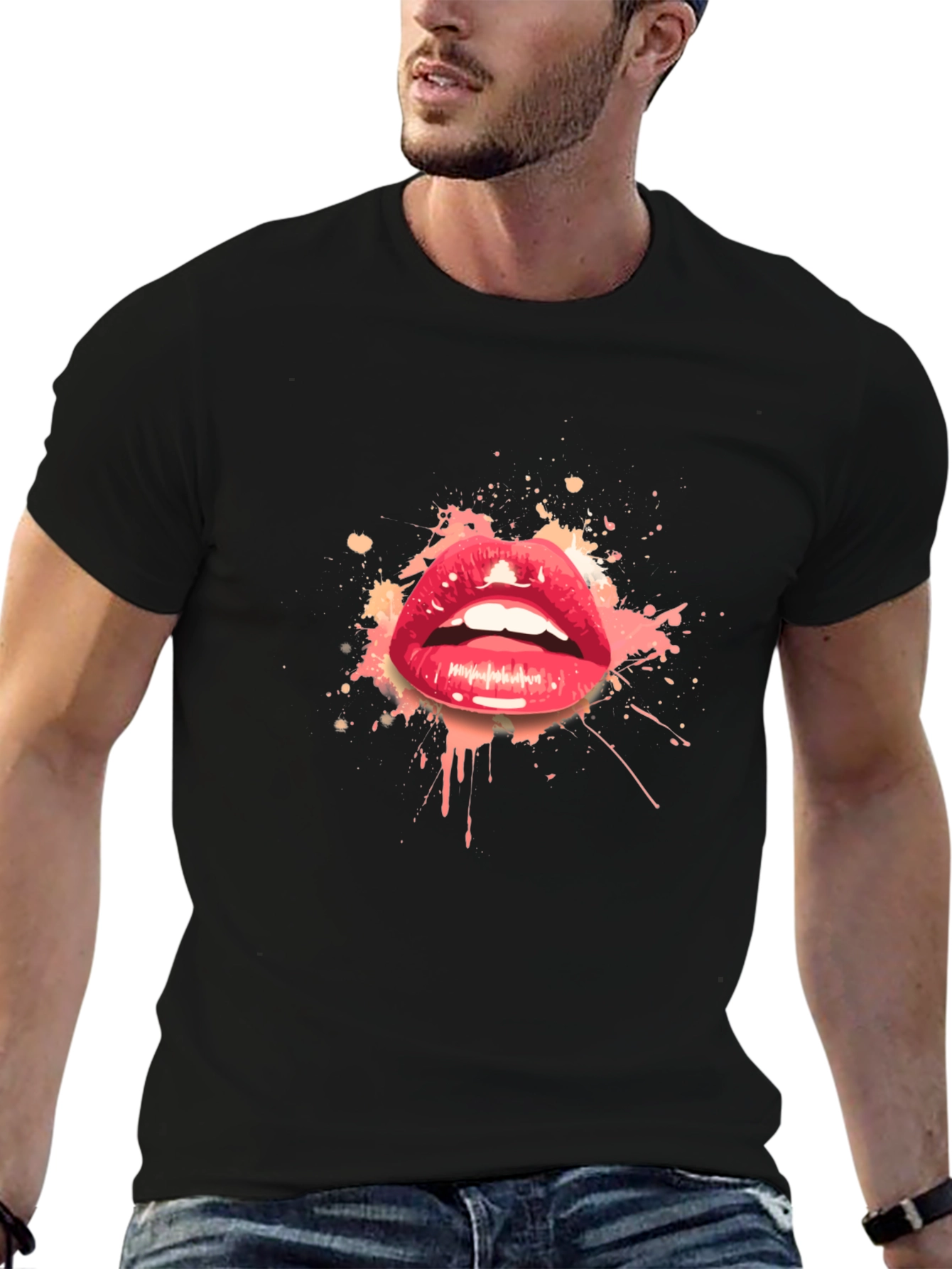 Red Lips Graphic T-Shirt - Stylish Streetwear