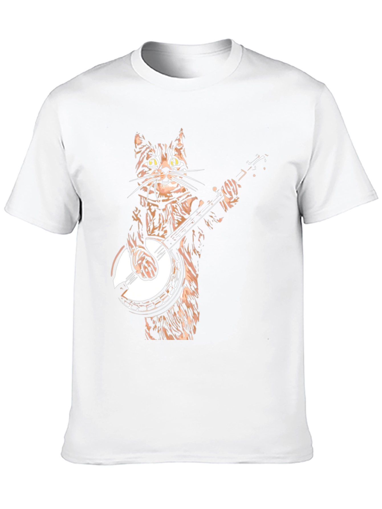 Cat Playing Banjo Graphic T-Shirt - Cool & Quirky!