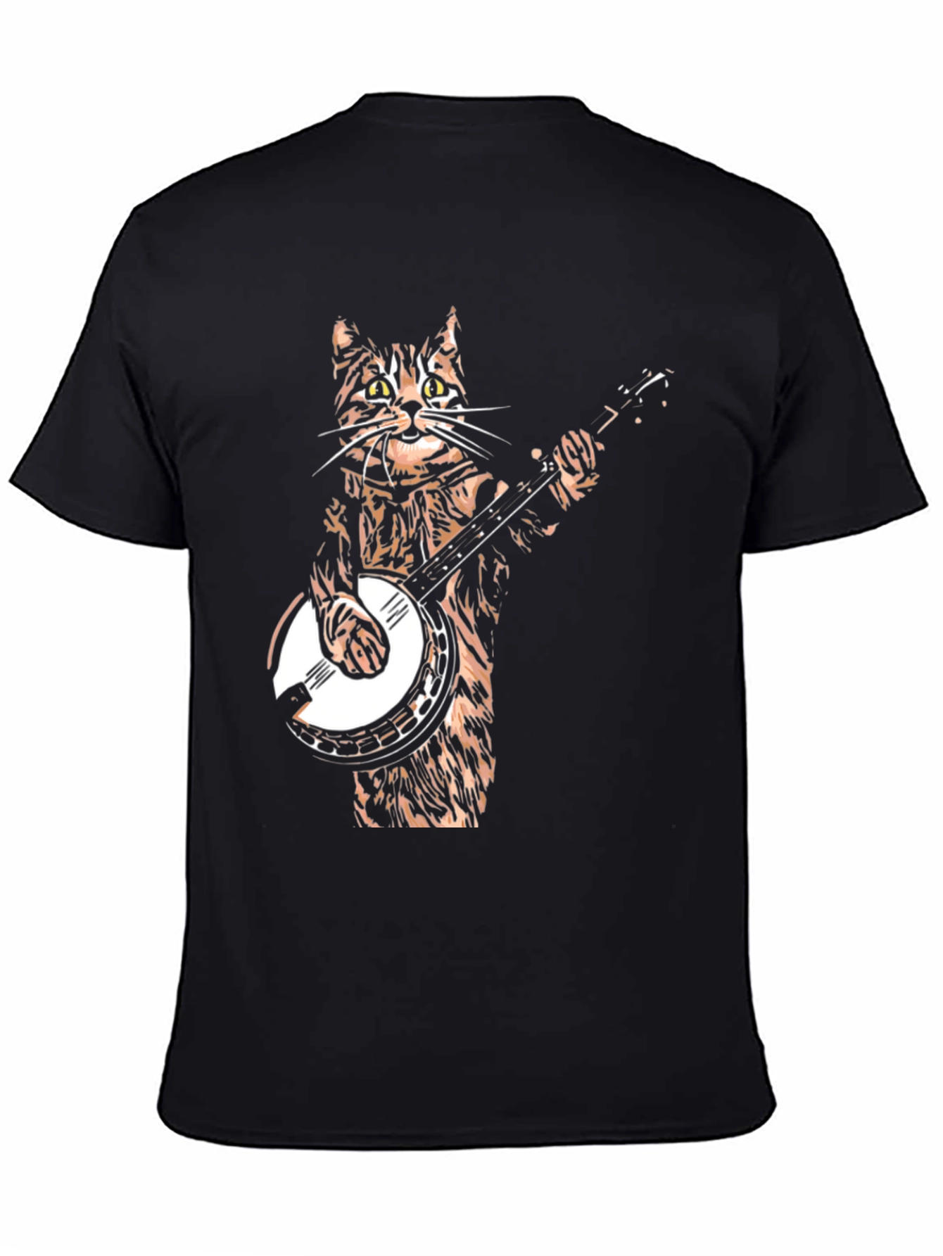 Cat Playing Banjo Graphic T-Shirt - Cool & Quirky!