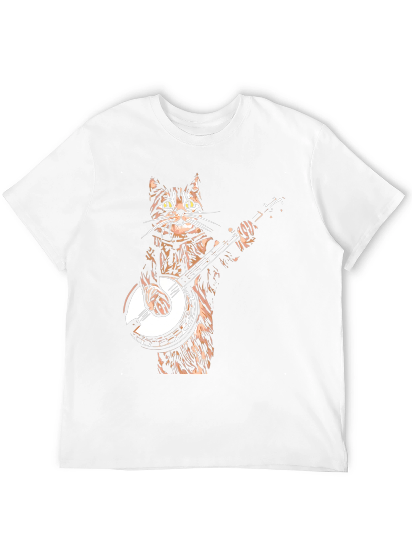 Cat Playing Banjo Graphic T-Shirt - Cool & Quirky!