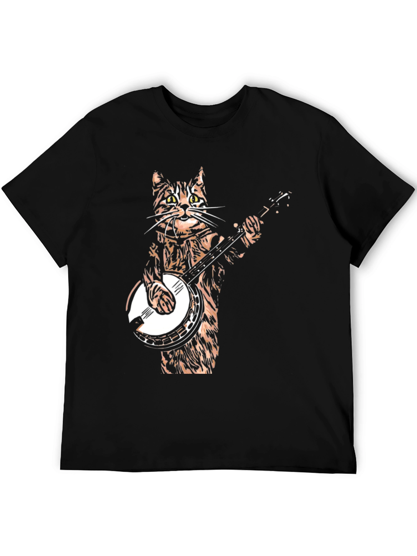 Cat Playing Banjo Graphic T-Shirt - Cool & Quirky!