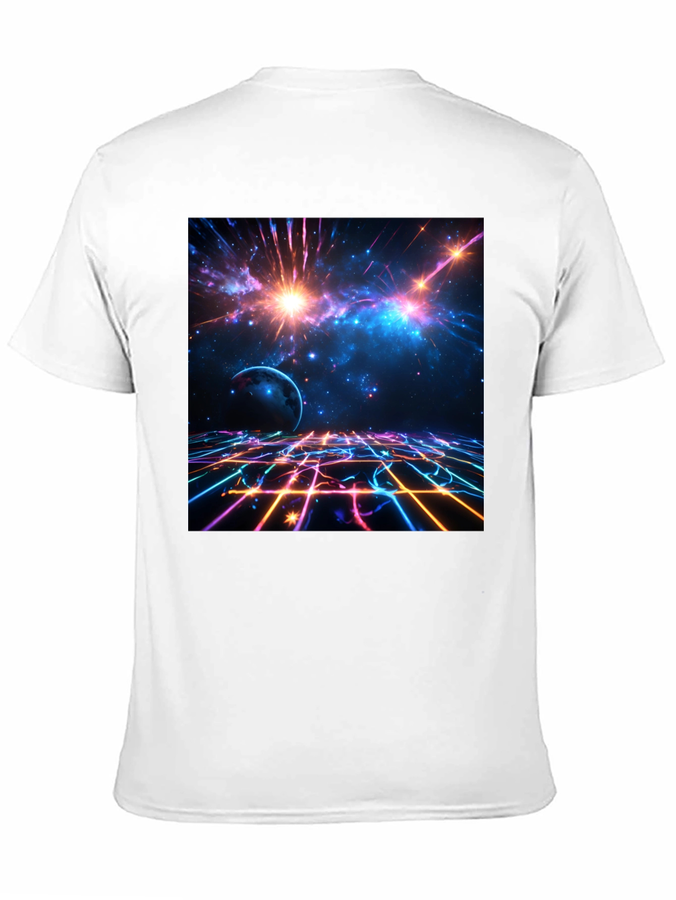 Nebula Space Graphic Tee - Stylish Black Cotton T-Shirt