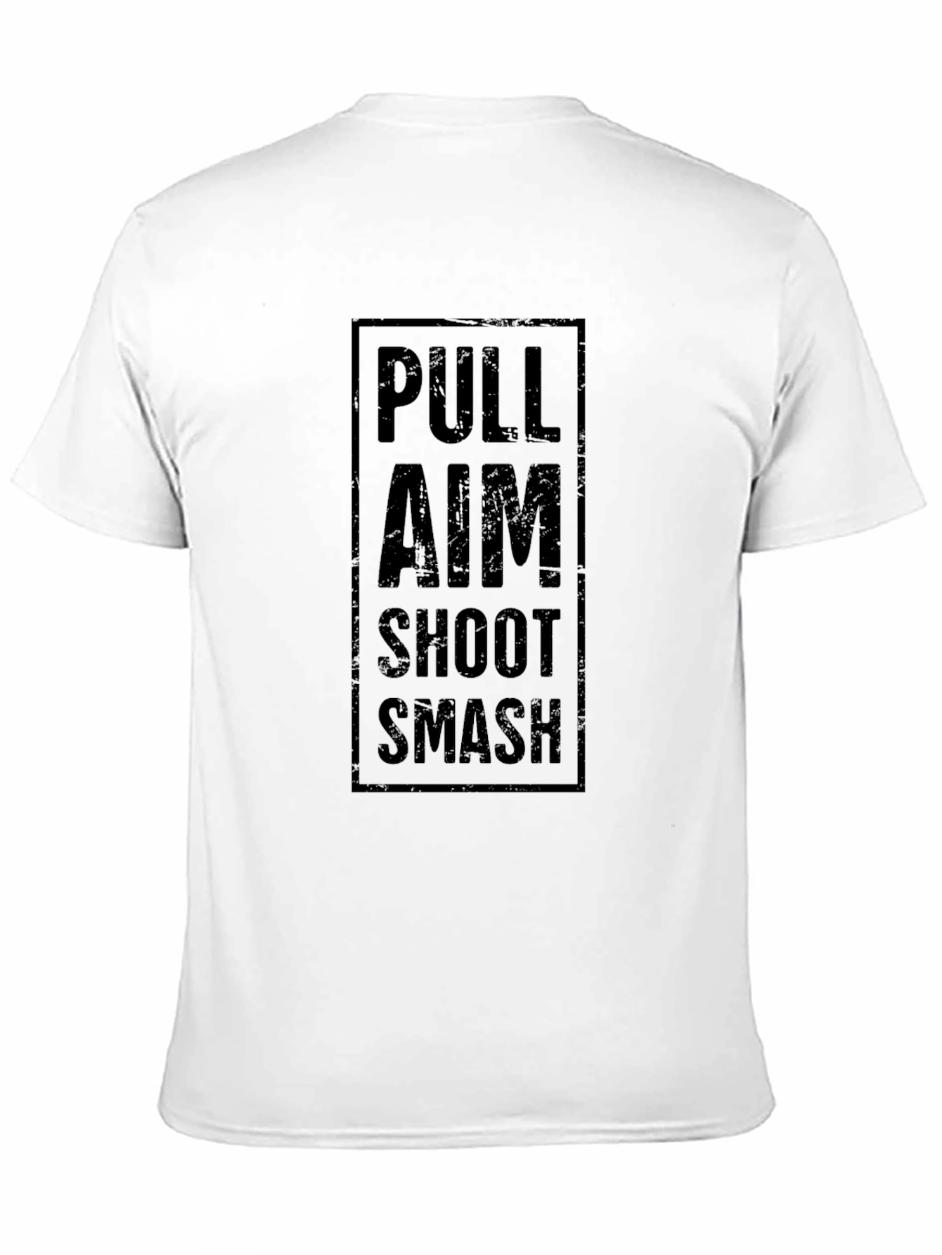 Pull Aim Shoot Smash T-Shirt - Black Graphic Tee