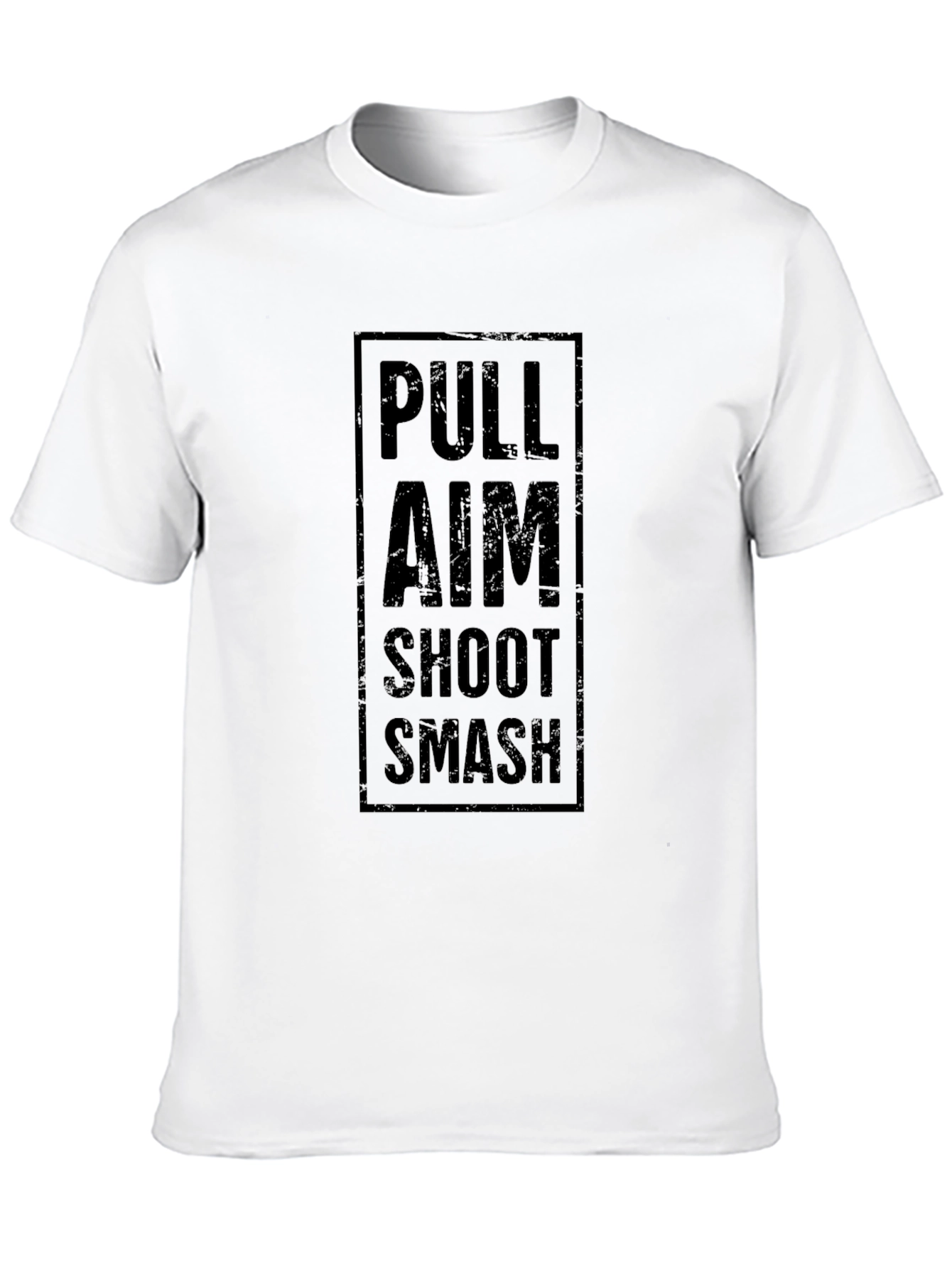 Pull Aim Shoot Smash T-Shirt - Black Graphic Tee