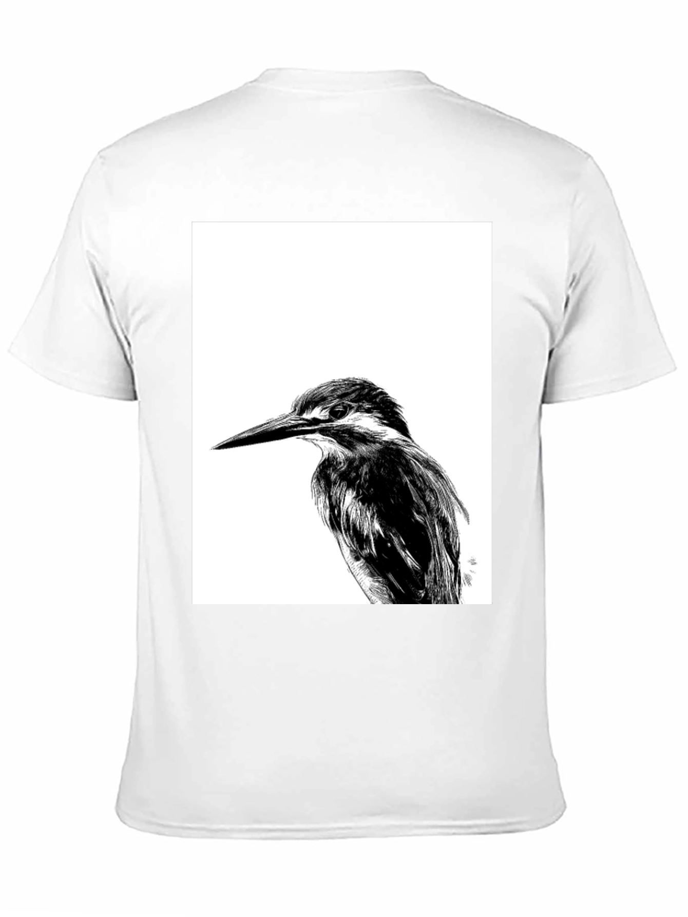 Kingfisher Bird Graphic Tee - Unisex Black T-Shirt