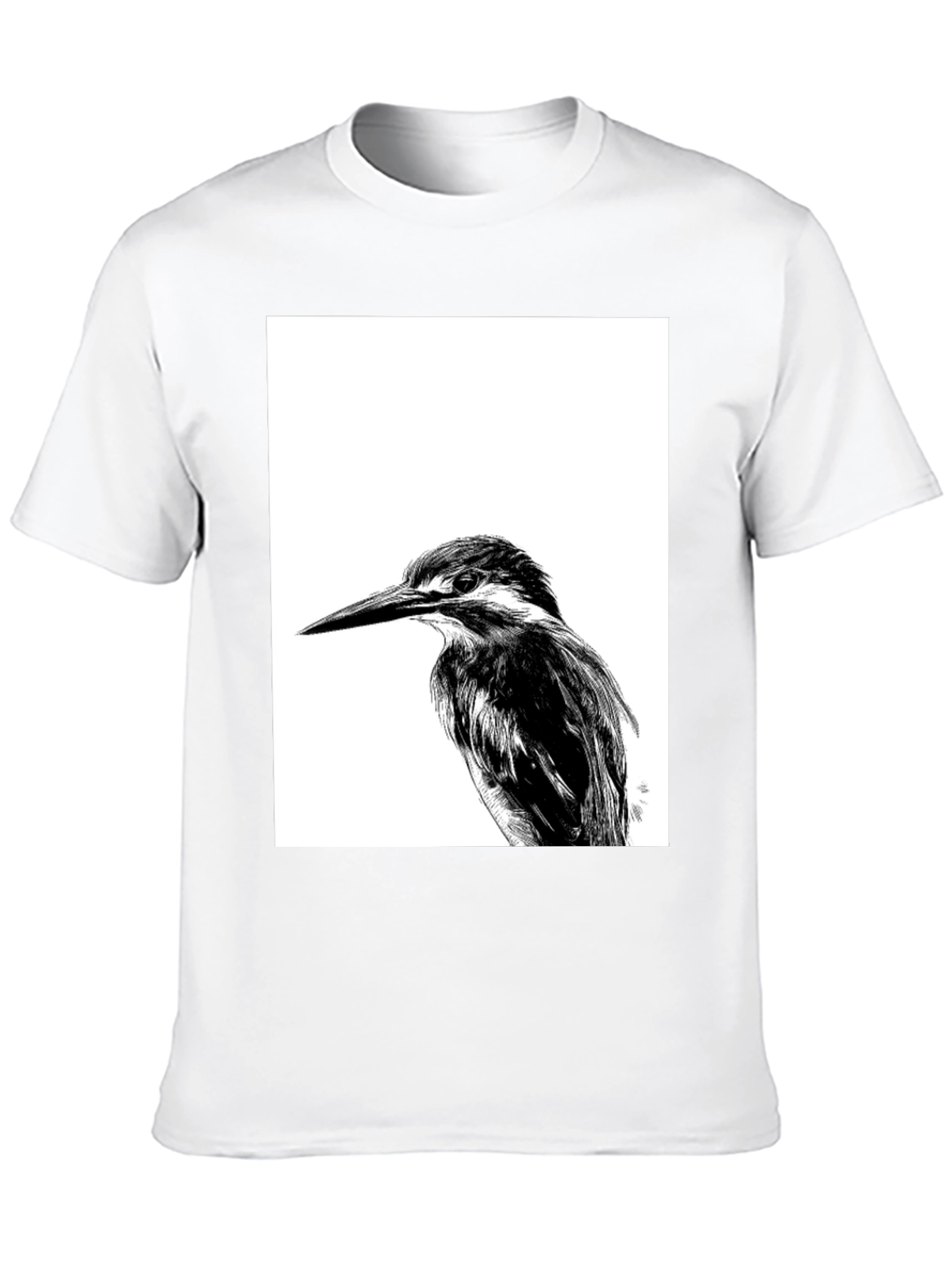 Kingfisher Bird Graphic Tee - Unisex Black T-Shirt