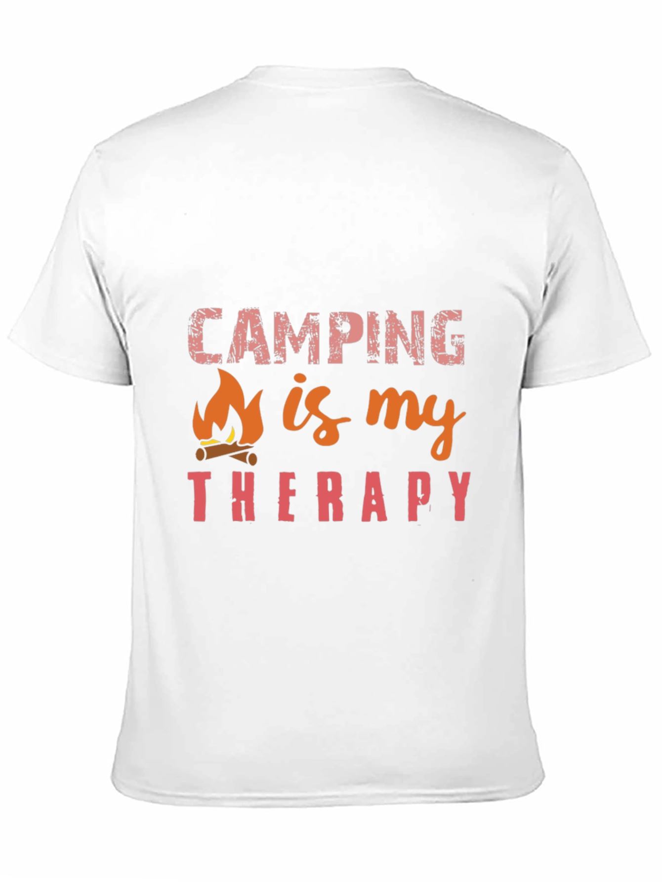 Camping is My Therapy Black T-Shirt