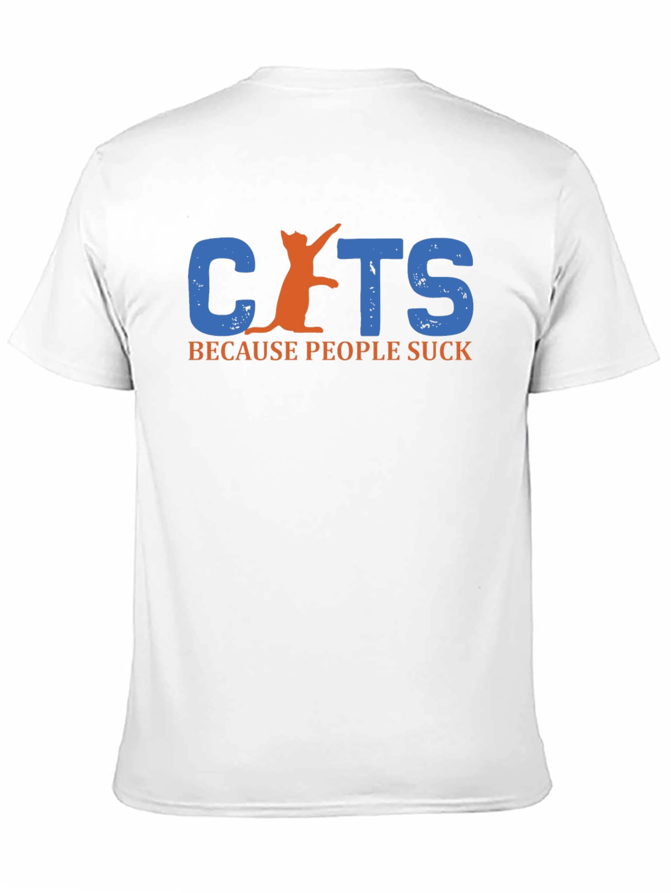 Cats Because People Suck Black T-Shirt