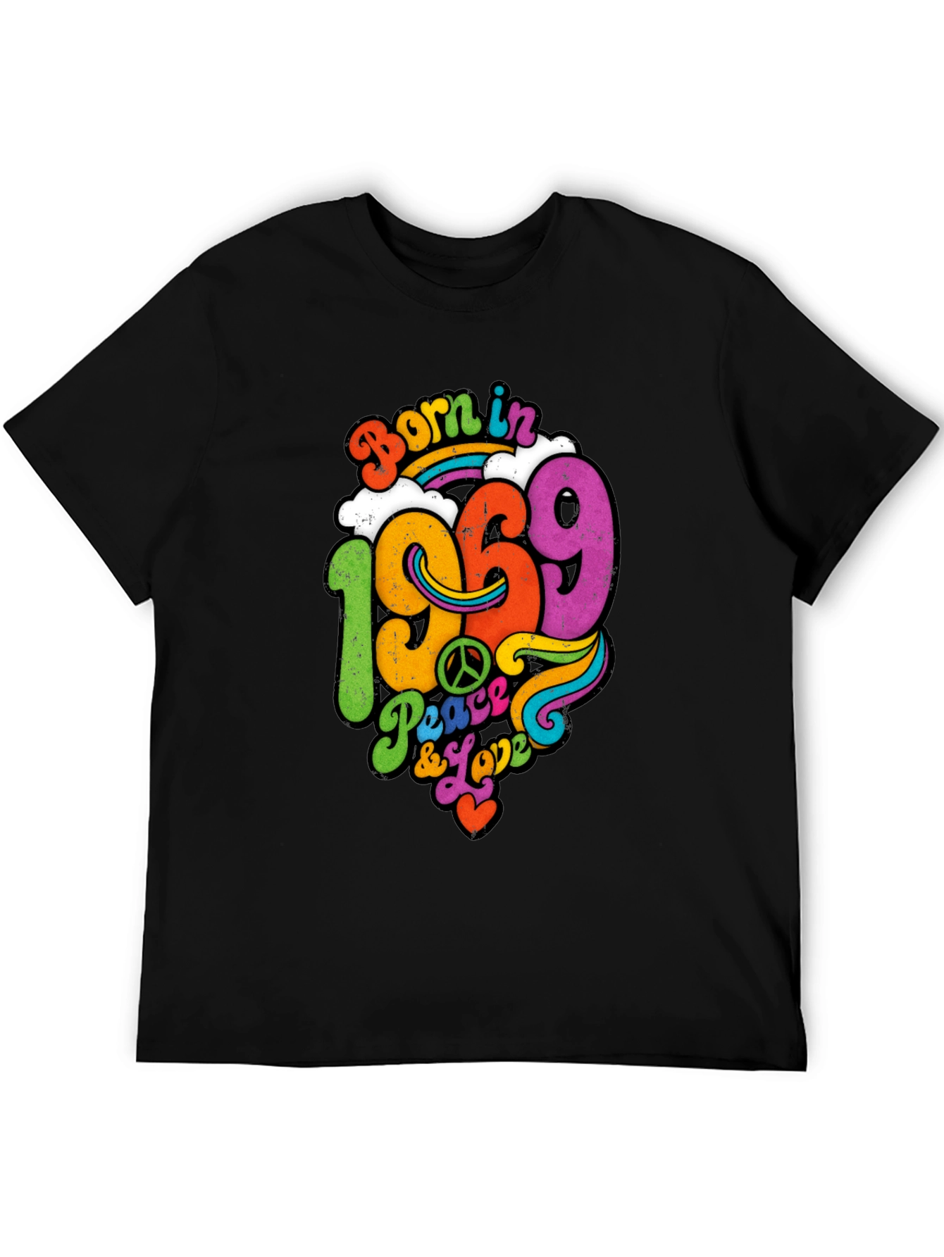 Born in 1969 Peace & Love T-Shirt Retro
