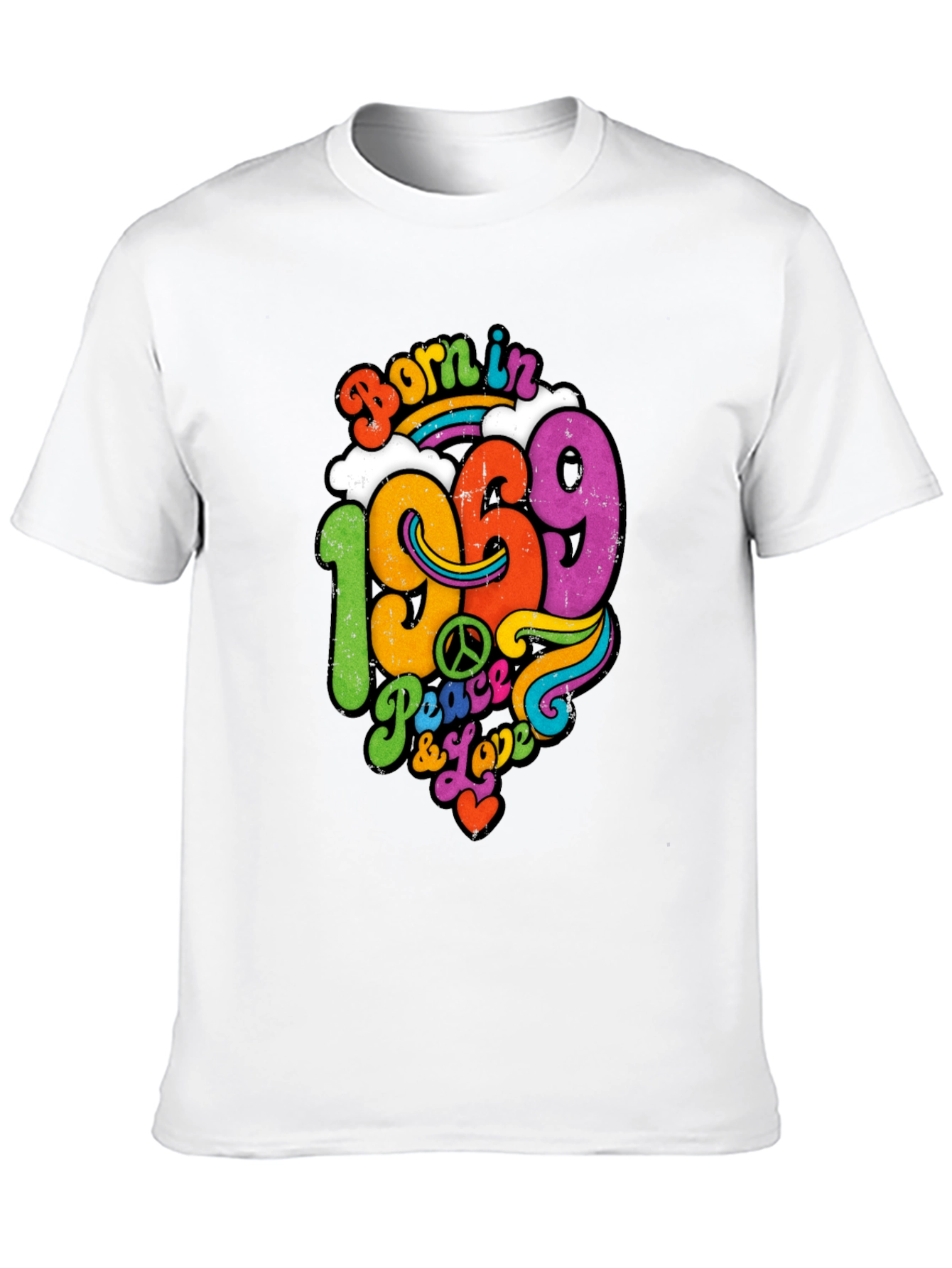 Born in 1969 Peace & Love T-Shirt Retro