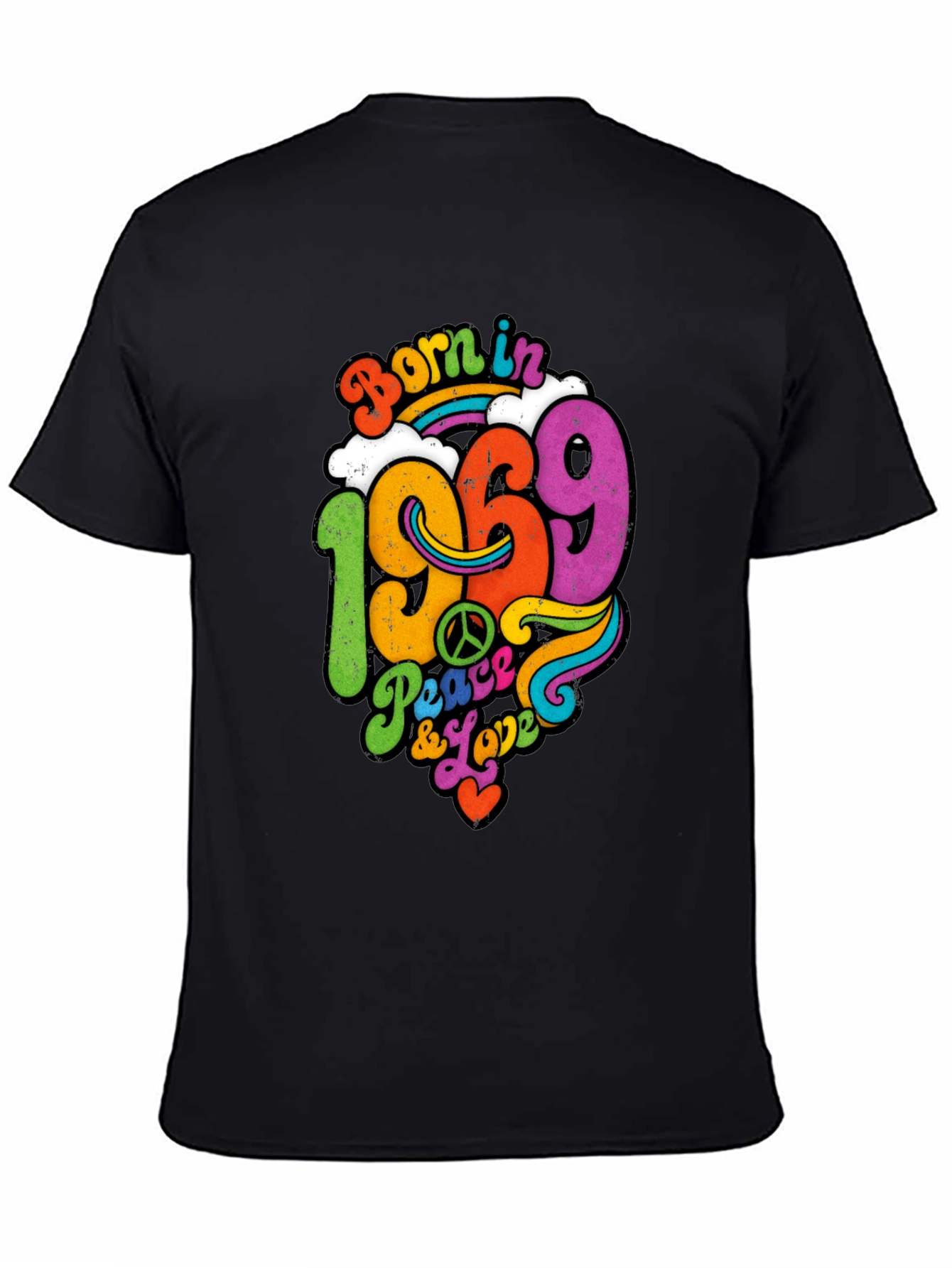 Born in 1969 Peace & Love T-Shirt Retro