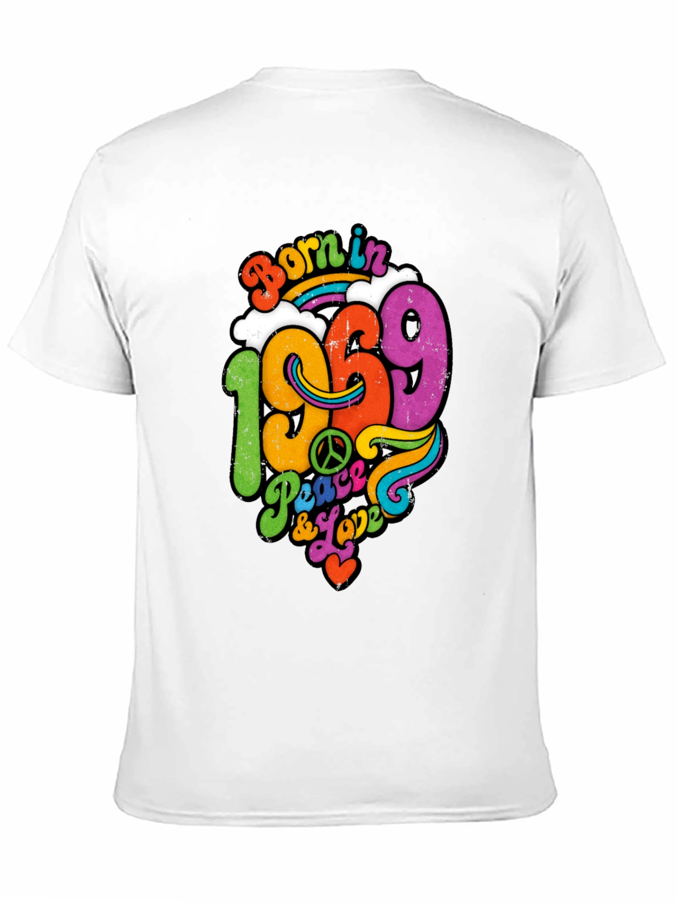 Born in 1969 Peace & Love T-Shirt Retro