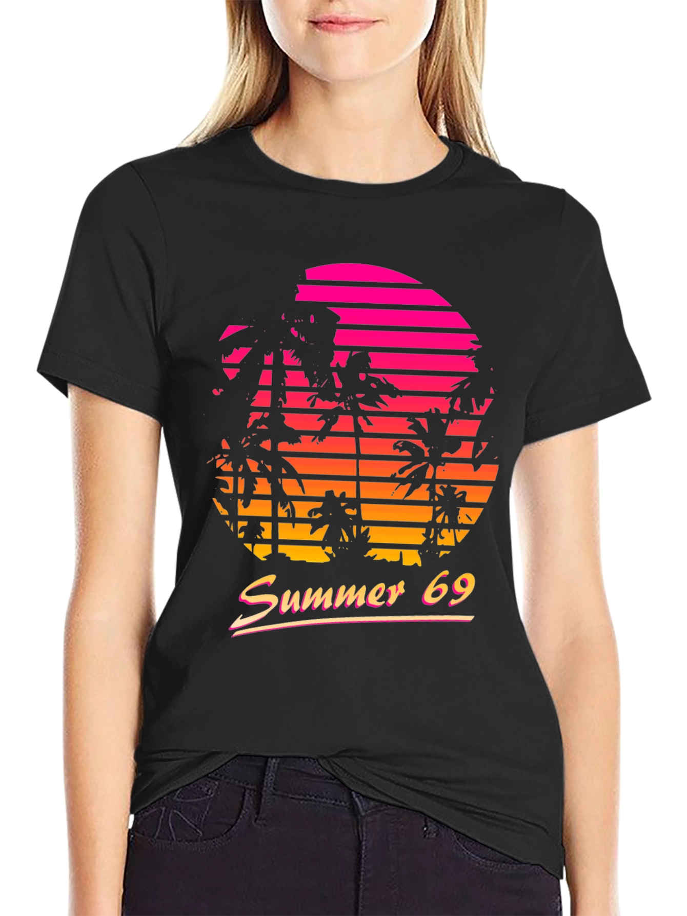 Summer 69 Retro Sunset Graphic T-Shirt