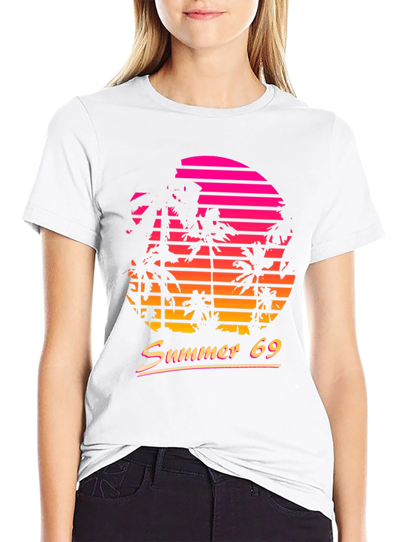 Summer 69 Retro Sunset Graphic T-Shirt