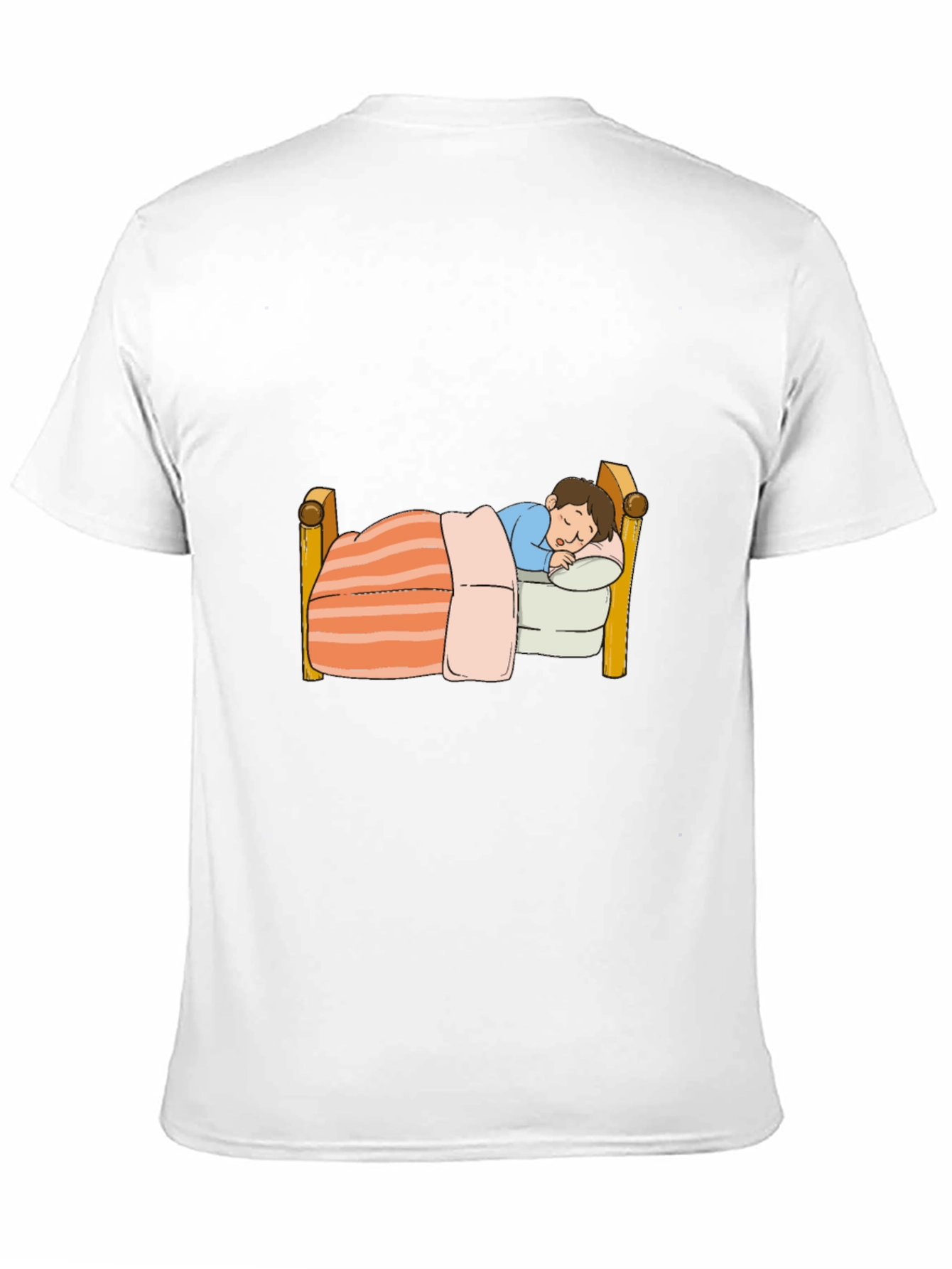 Sleepy Cartoon Character Graphic Black T-Shirt