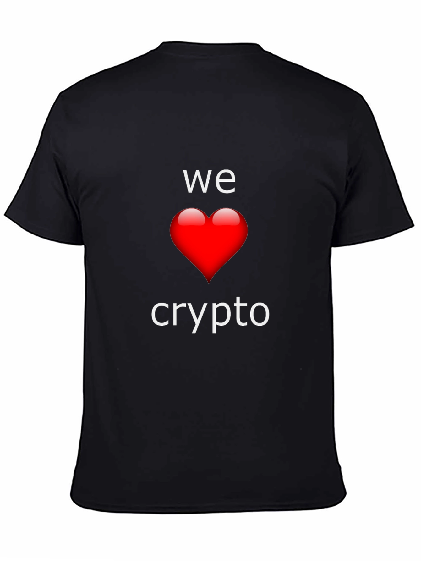 We Love Crypto T-Shirt - Black Crew Neck