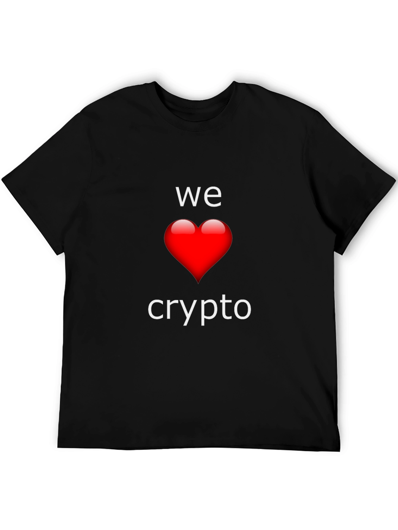 We Love Crypto T-Shirt - Black Crew Neck