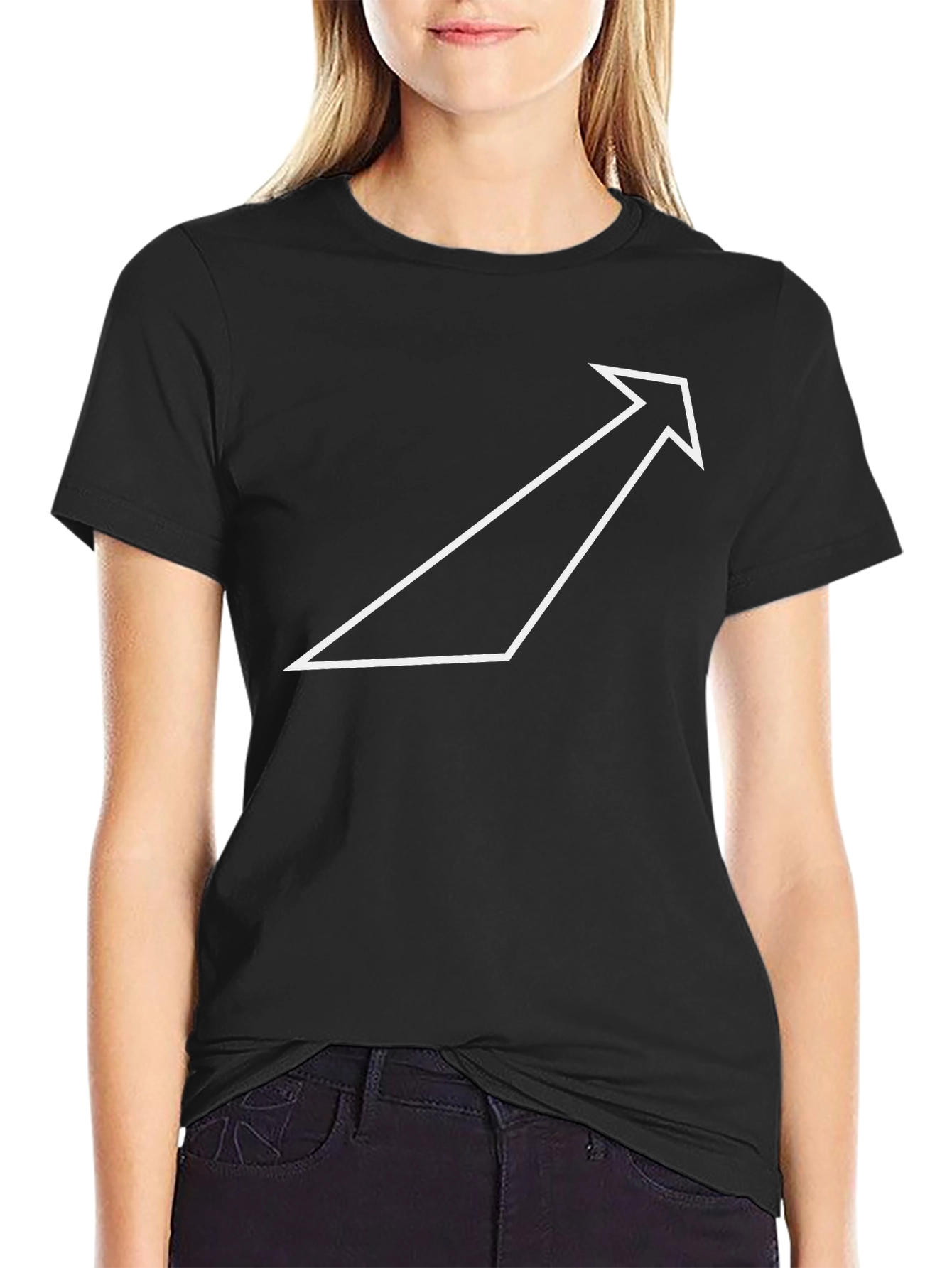Modern Arrow Graphic Tee - Black