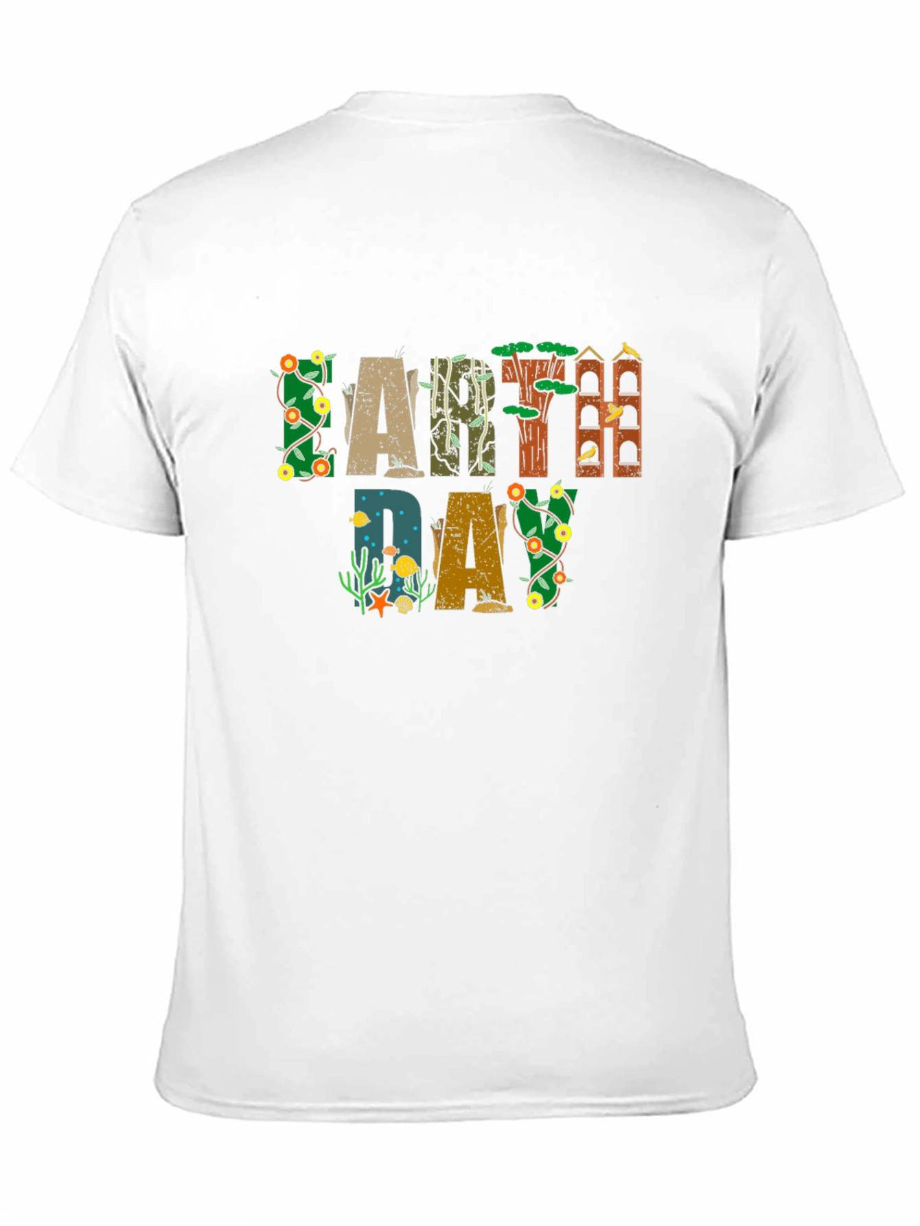 Earth Day Graphic Tee - Black Cotton Shirt