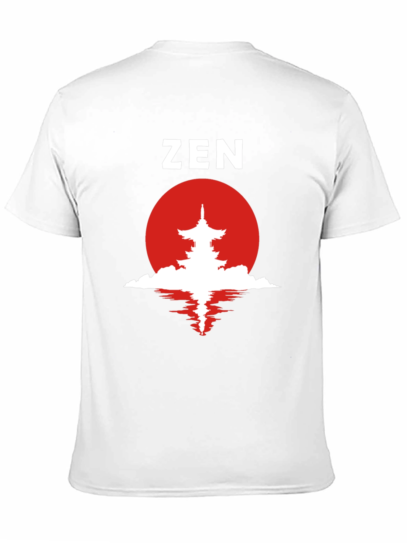 Zen Pagoda Graphic Tee - Black Cotton T-Shirt