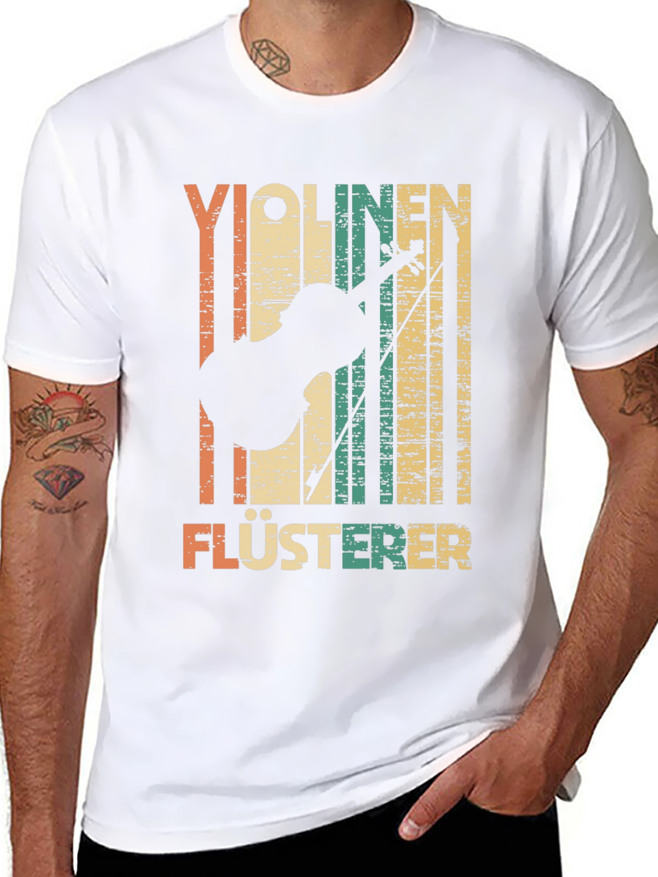 Violinen Flusterer Retro T-Shirt