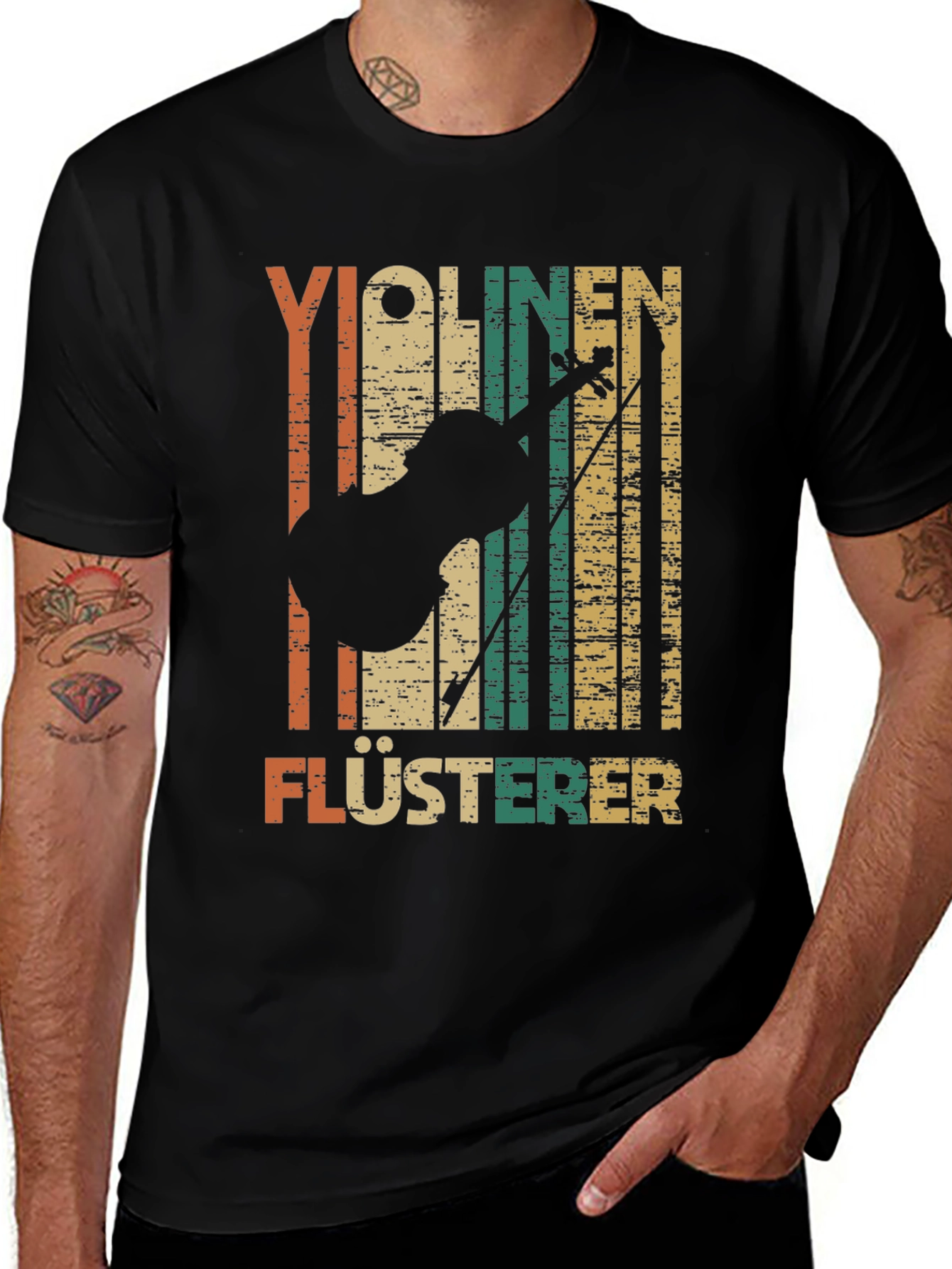 Violinen Flusterer Retro T-Shirt