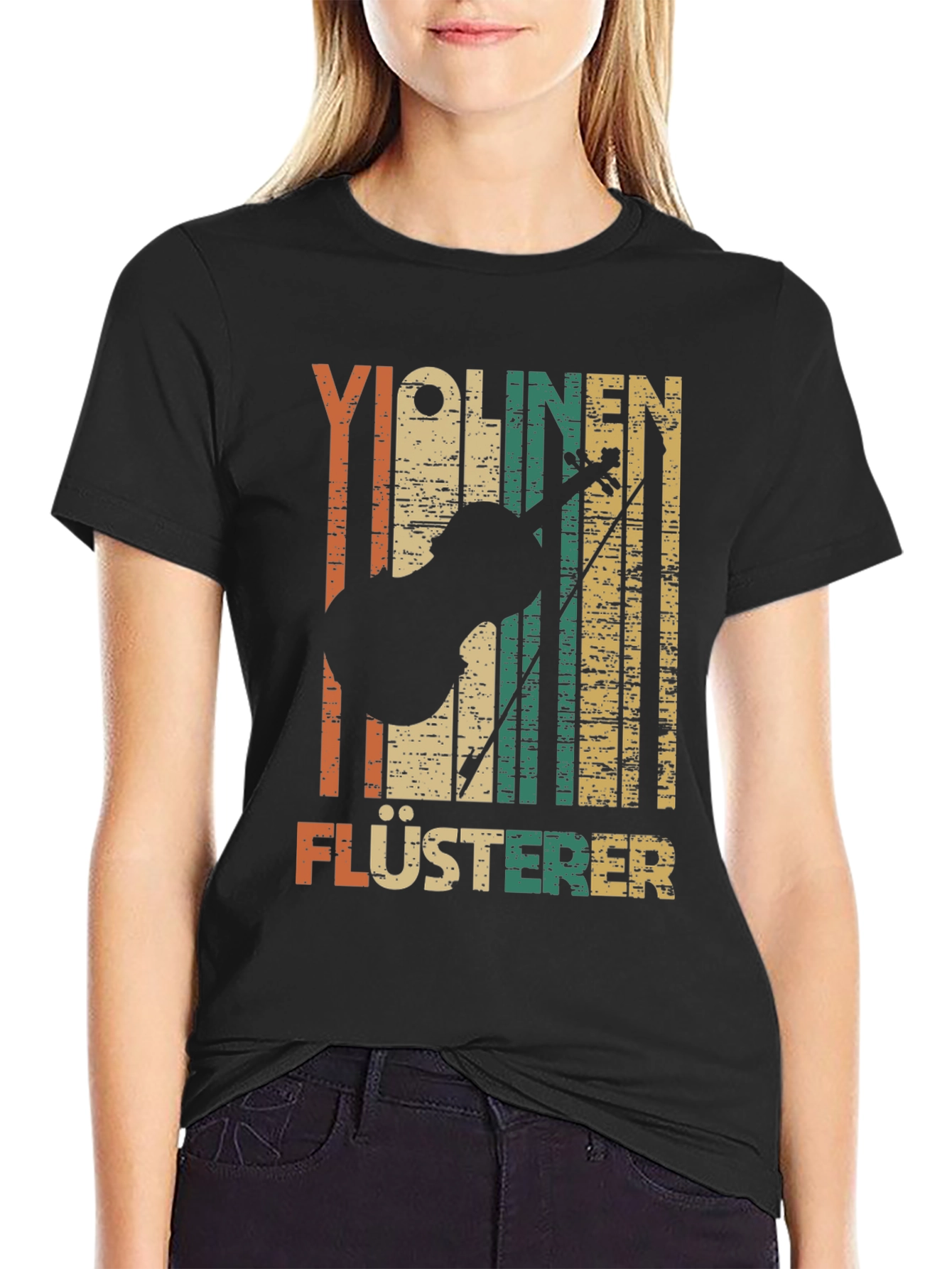 Violinen Flusterer Retro T-Shirt