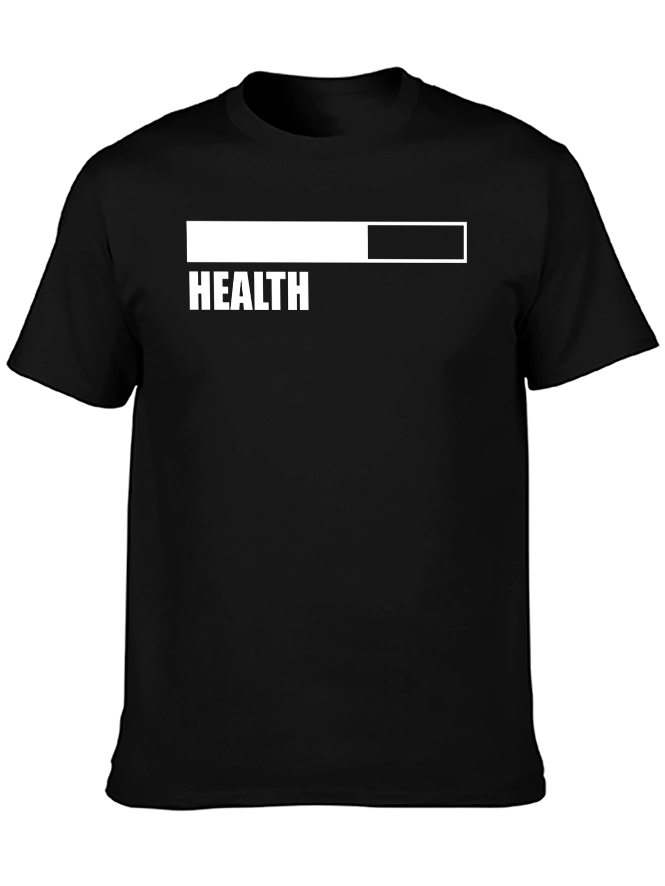 Health Loading Bar Mens Black T-Shirt