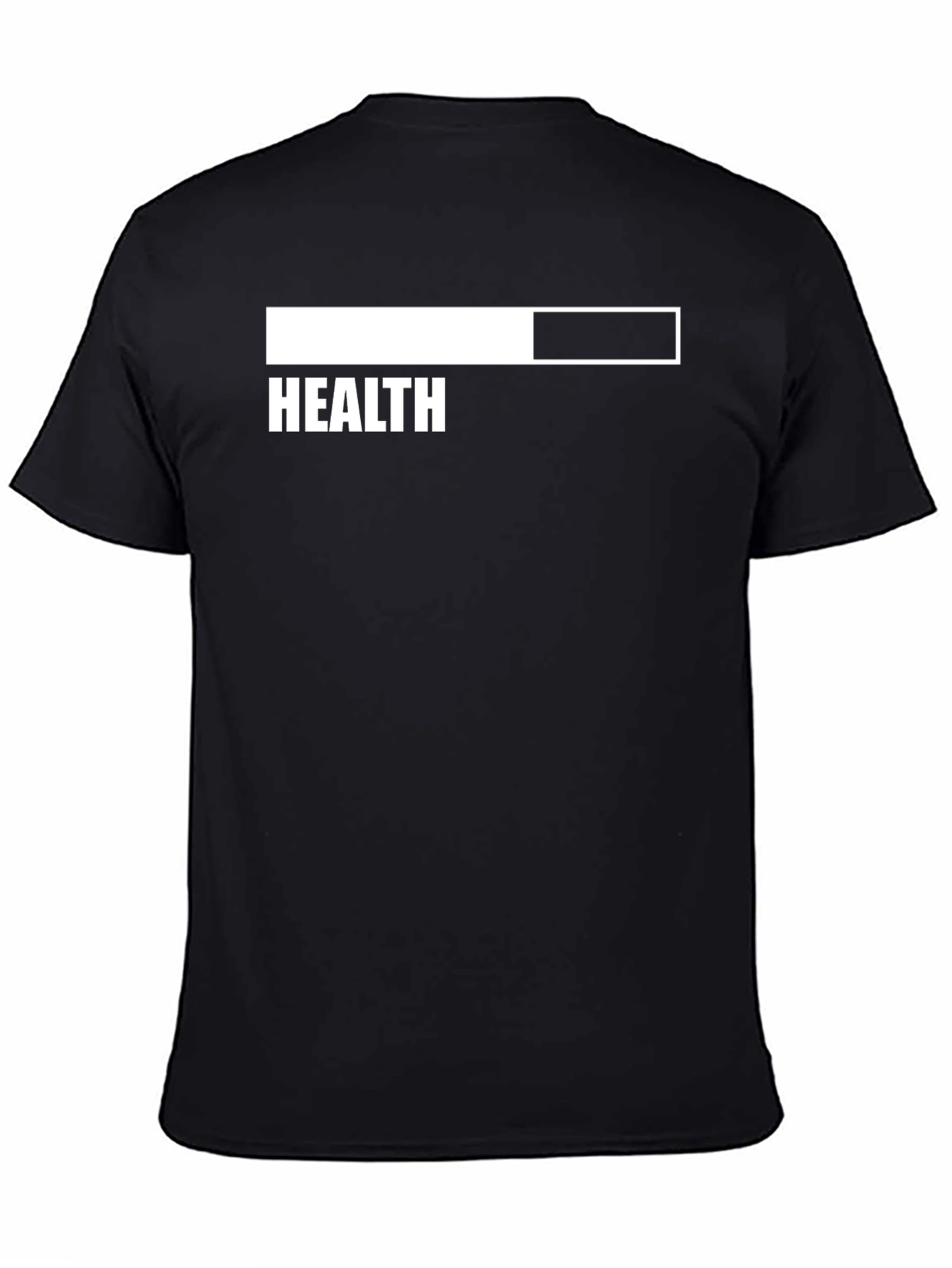 Health Loading Bar Mens Black T-Shirt
