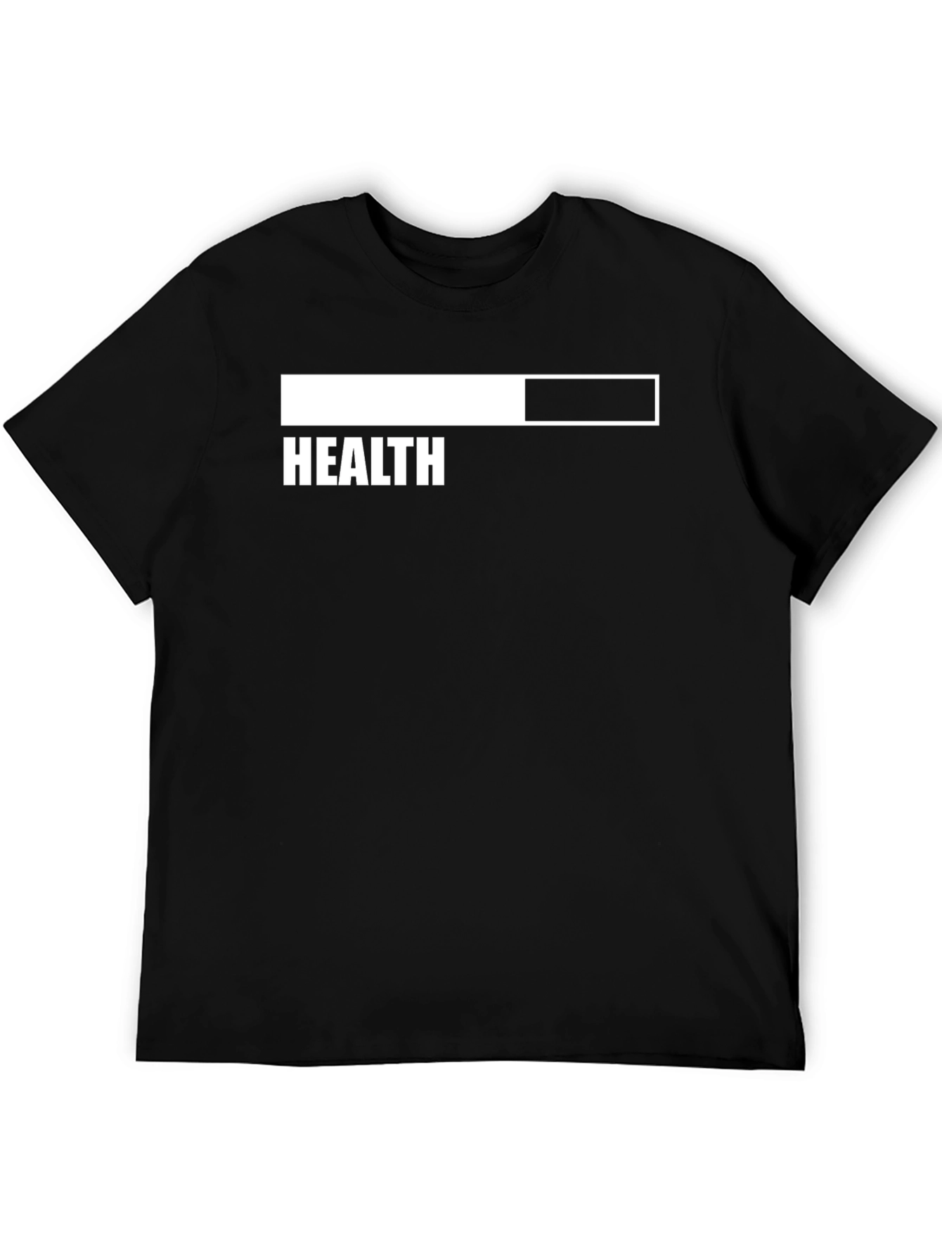 Health Loading Bar Mens Black T-Shirt