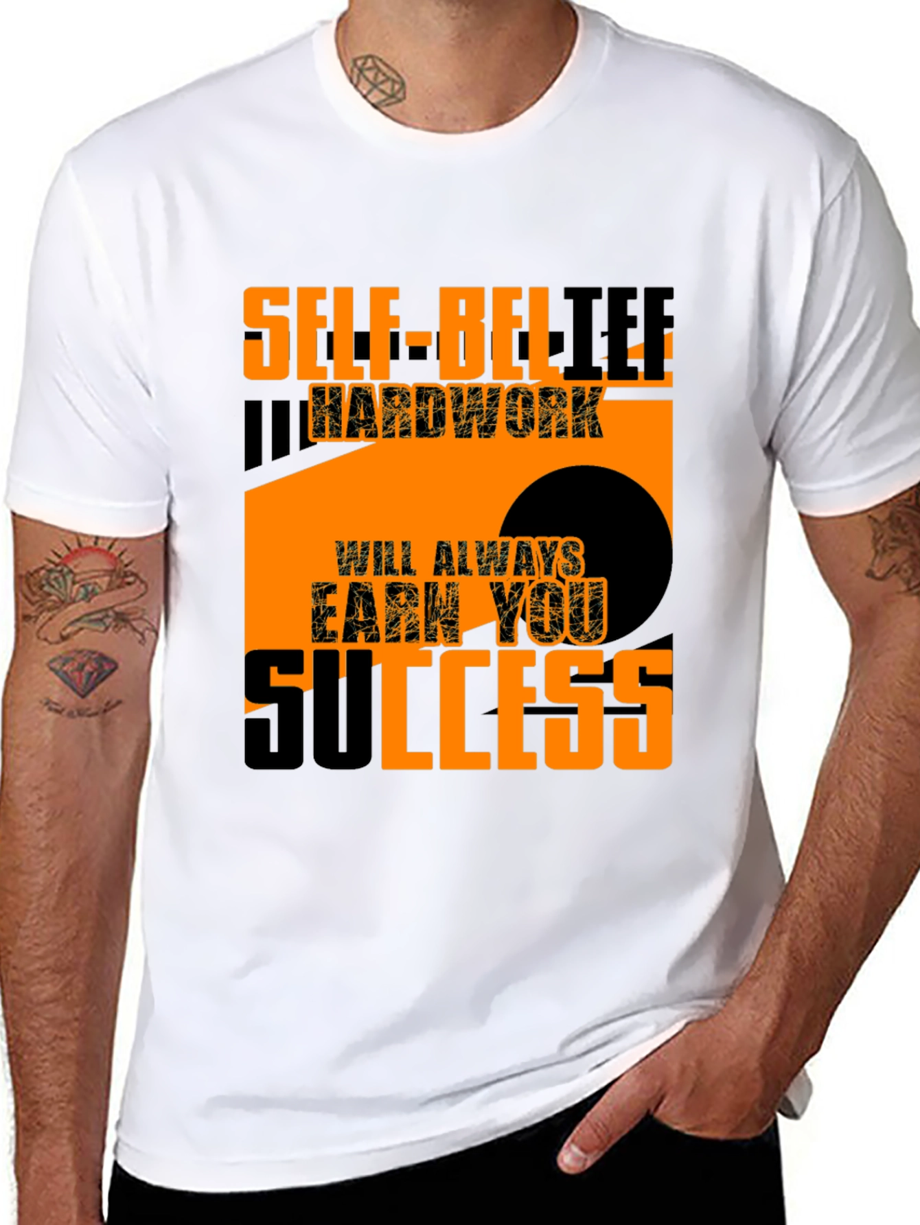 Motivational T-Shirt: Self-Belief & Hard Work